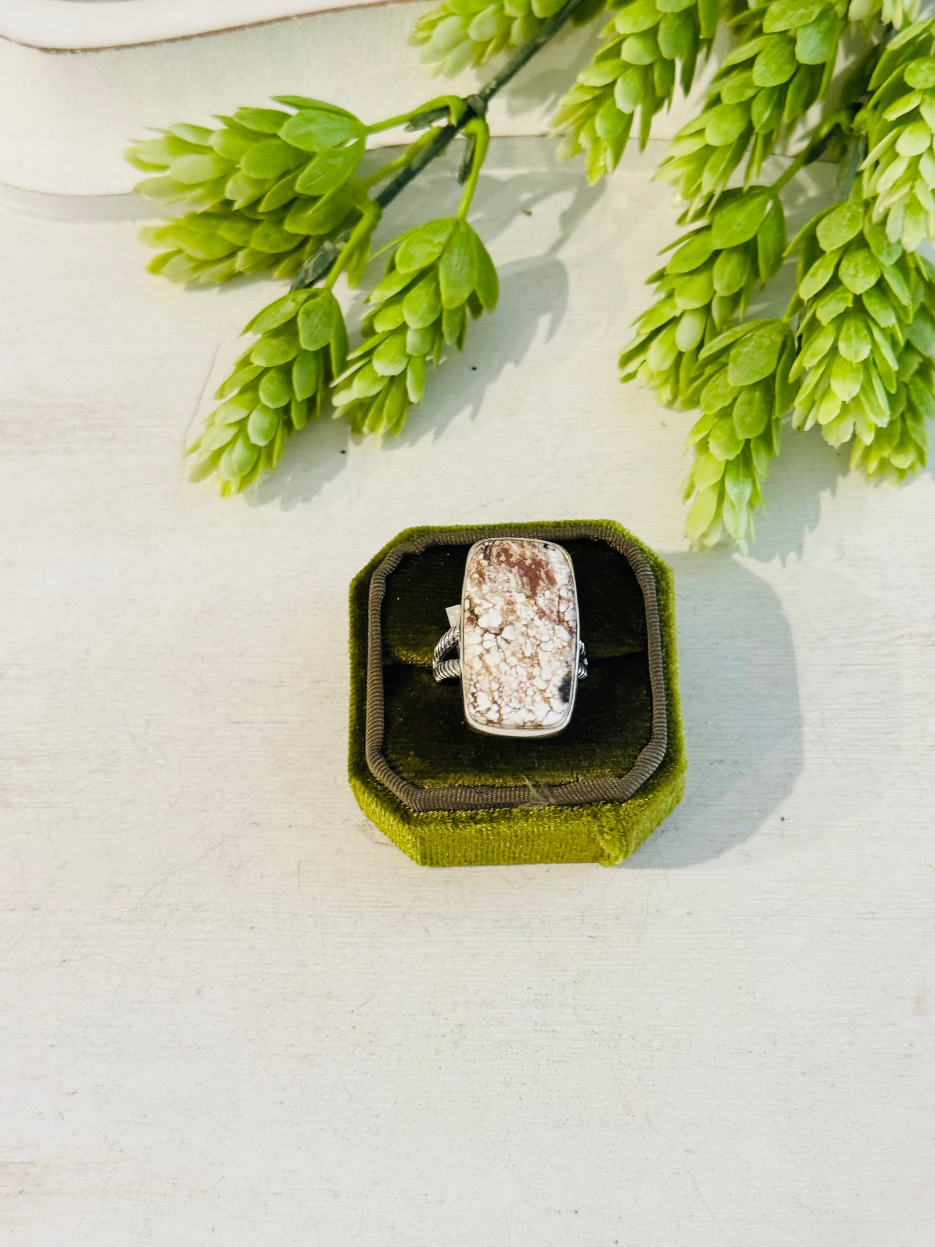 Southwest Made Wild Horse & Sterling Sliver Ring Size 10.5