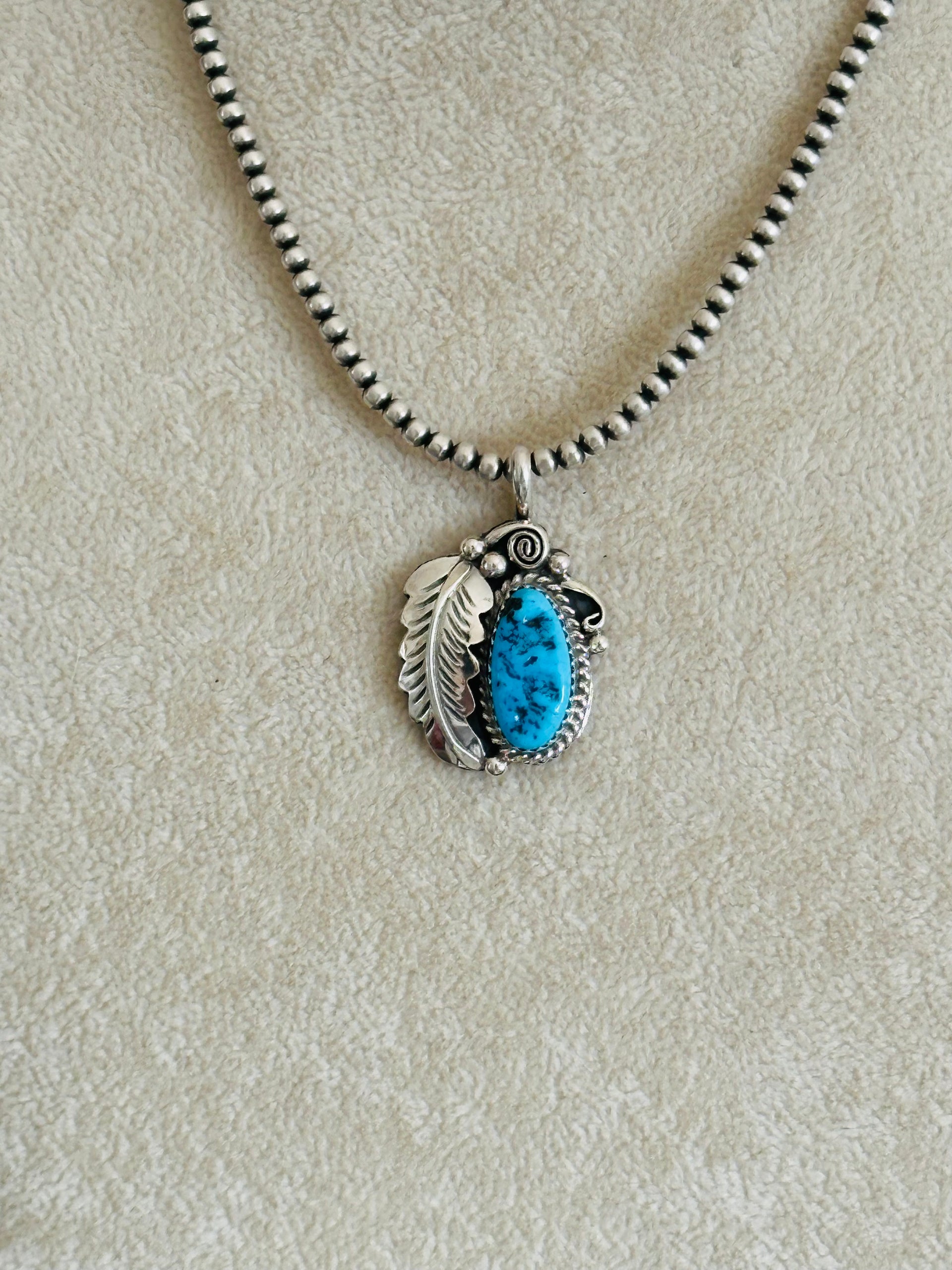 Julia Etsitty Kingman Turquoise & Sterling Silver Pendants