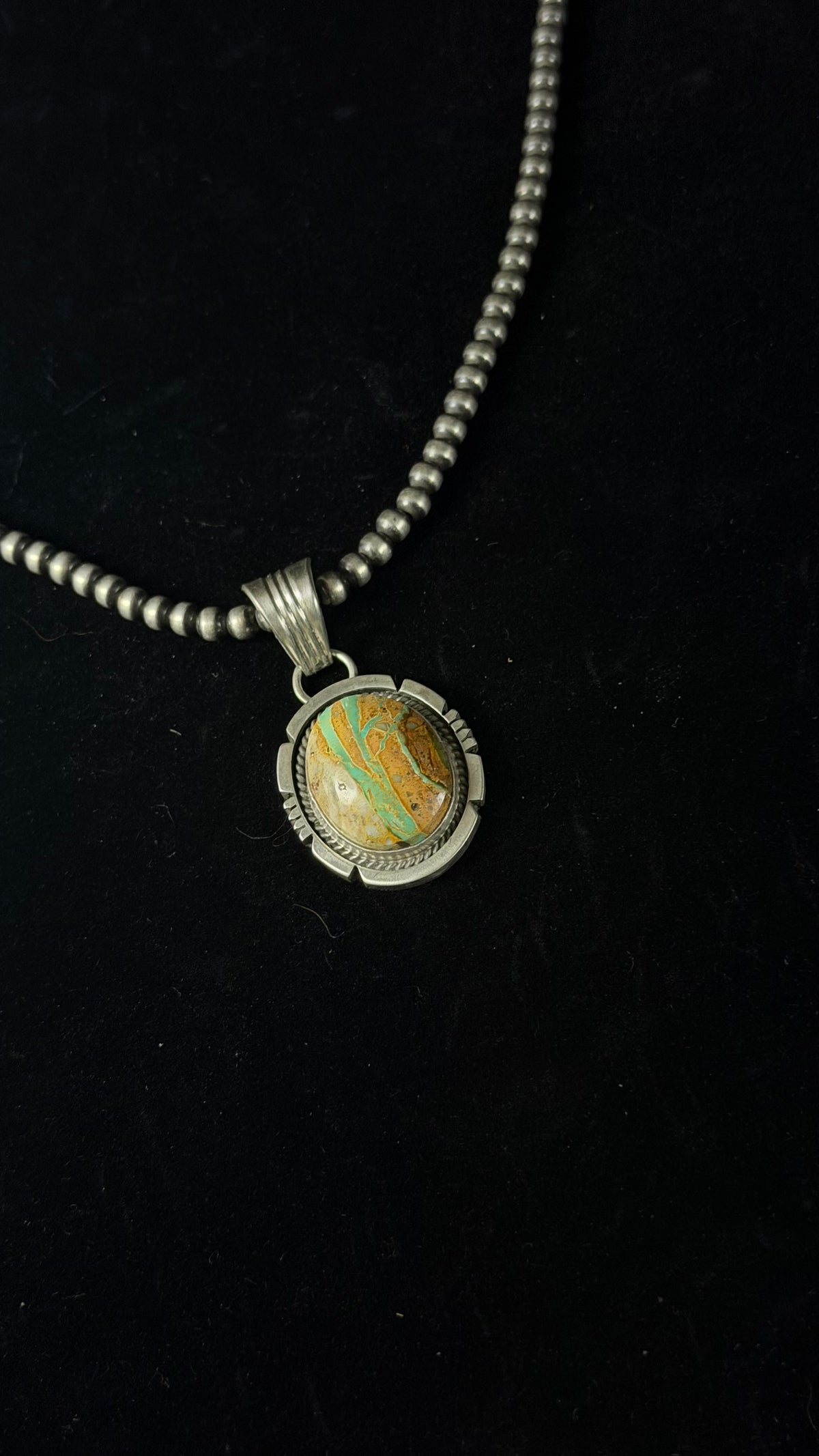 Jon McCray Boulder Turquoise & Sterling Silver Pendant