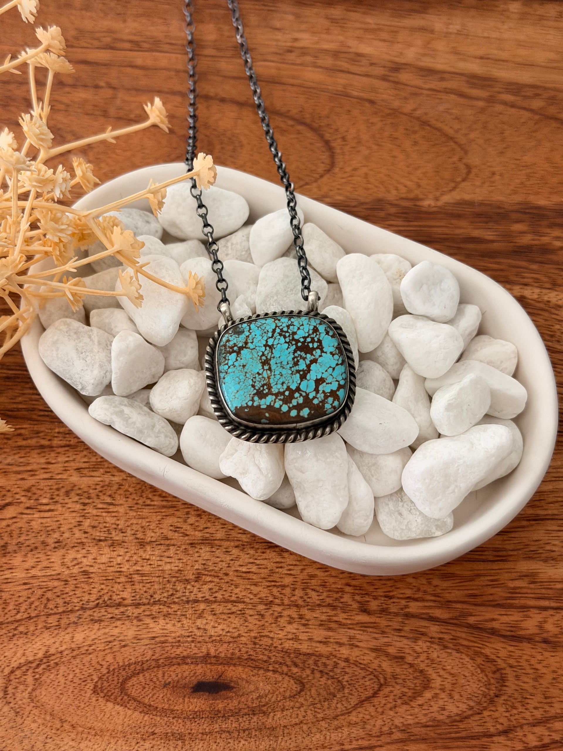 Judith Dixon Mine 8 Turquoise & Sterling Silver Necklace