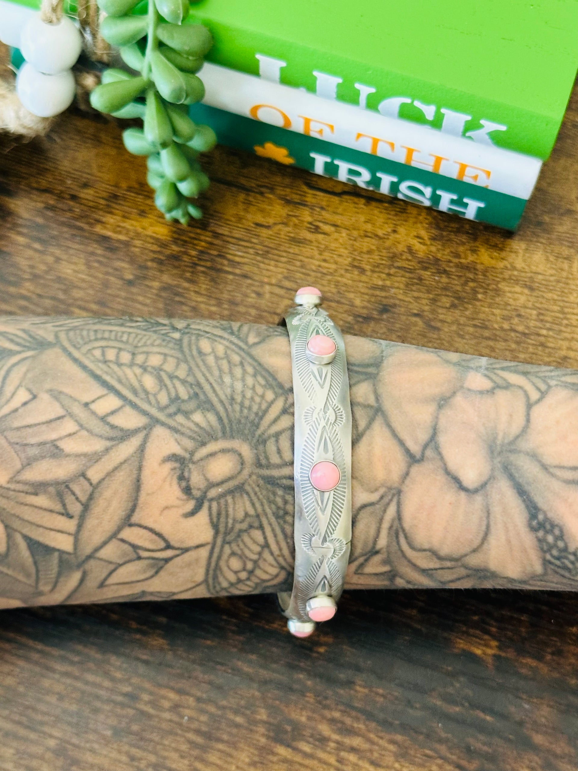 Boyd Ashley Pink Conch & Sterling Silver Bracelet