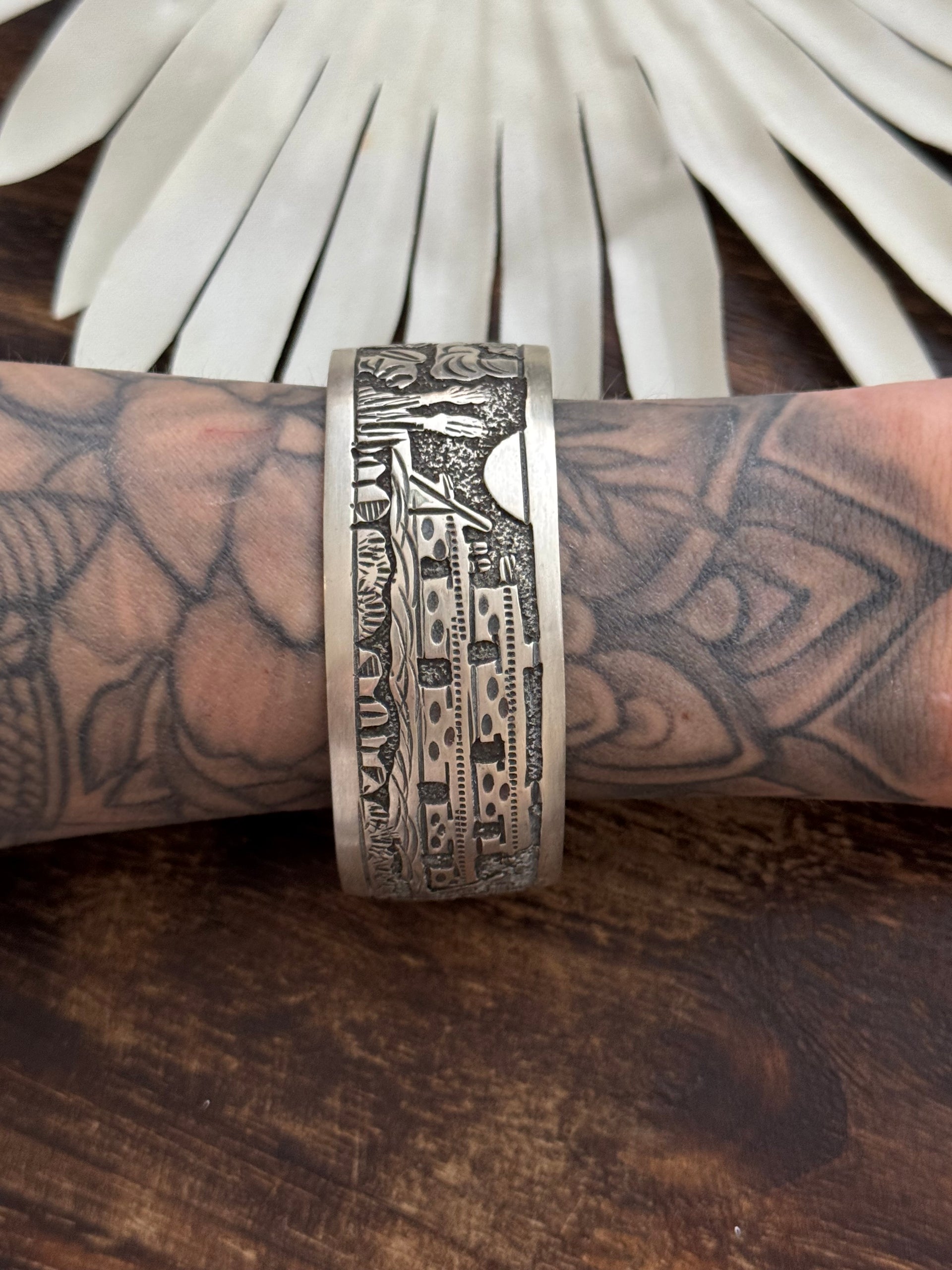 Navajo Made Sterling Silver Cuff Bracelet