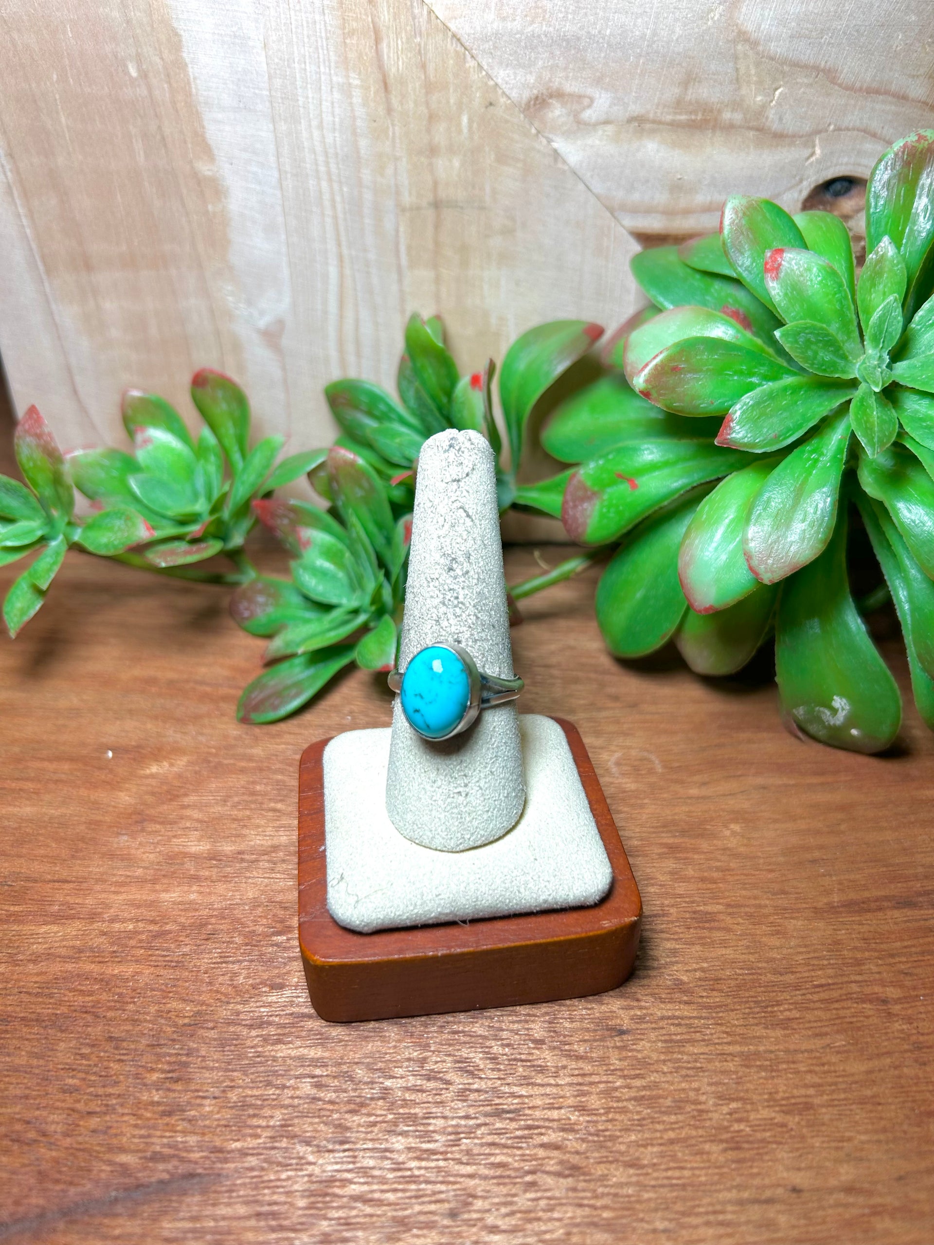 Scott Skeets Kingman Turquoise & Sterling Silver Adjustable Ring