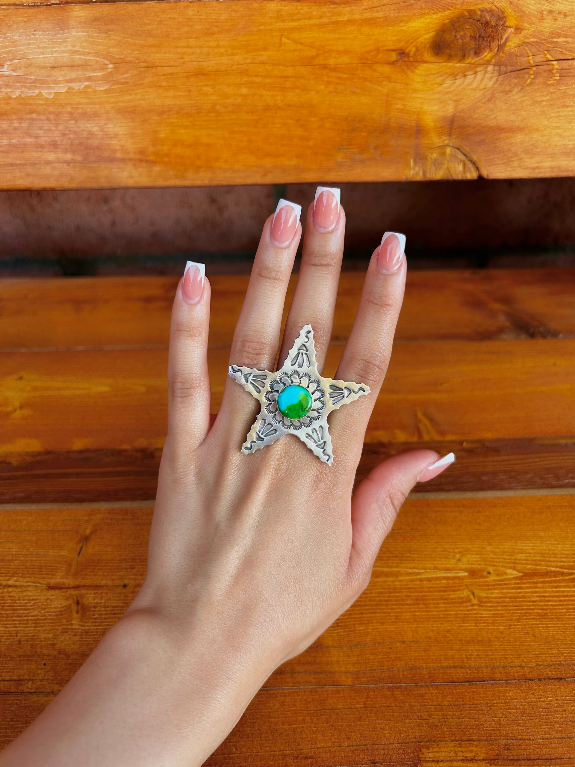 Charles Johnson Sonoran Mountain Turquoise & Sterling Silver Adjustable Ring