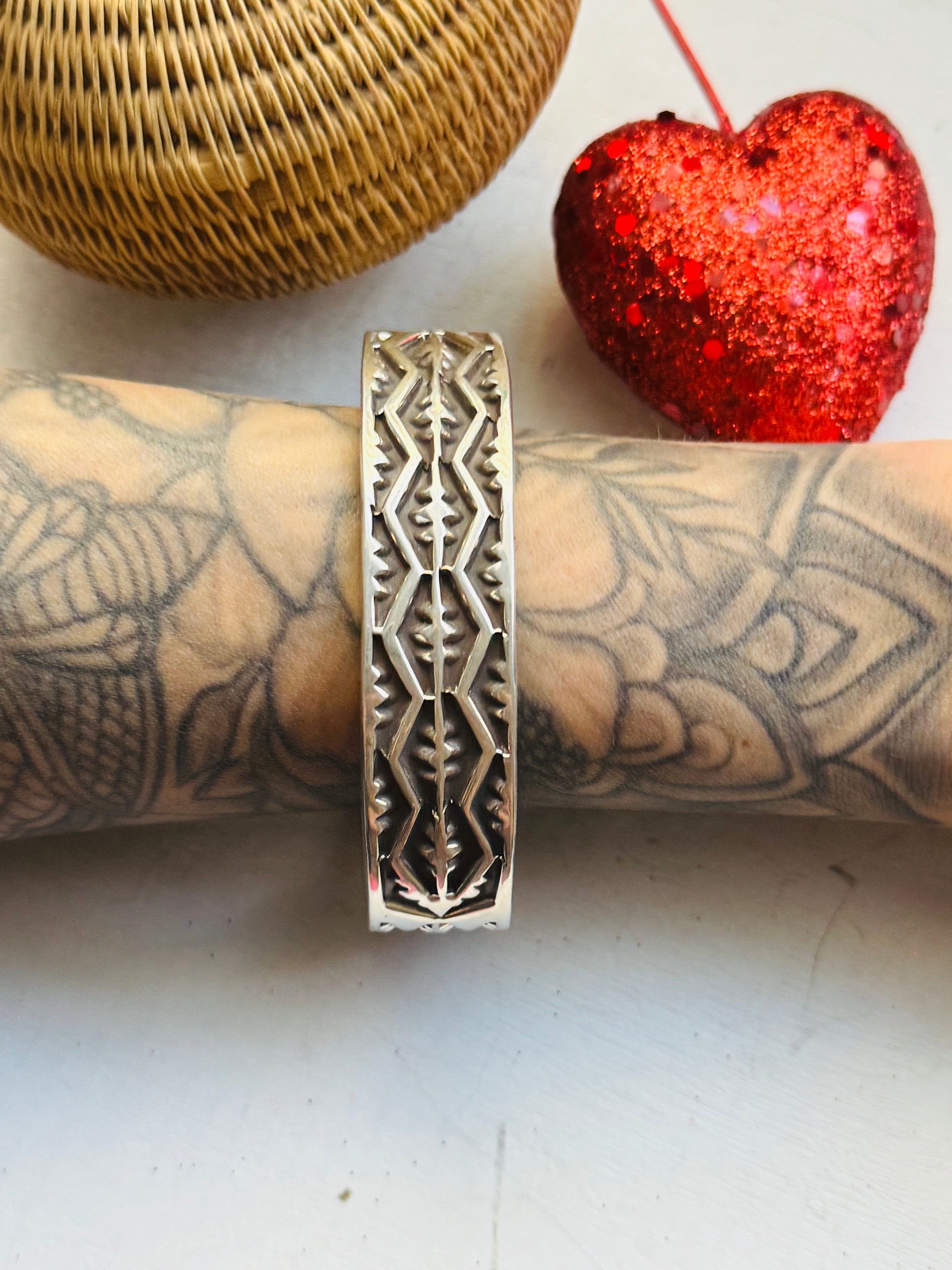 Jerold Tahe Sterling Silver Cuff Bracelet