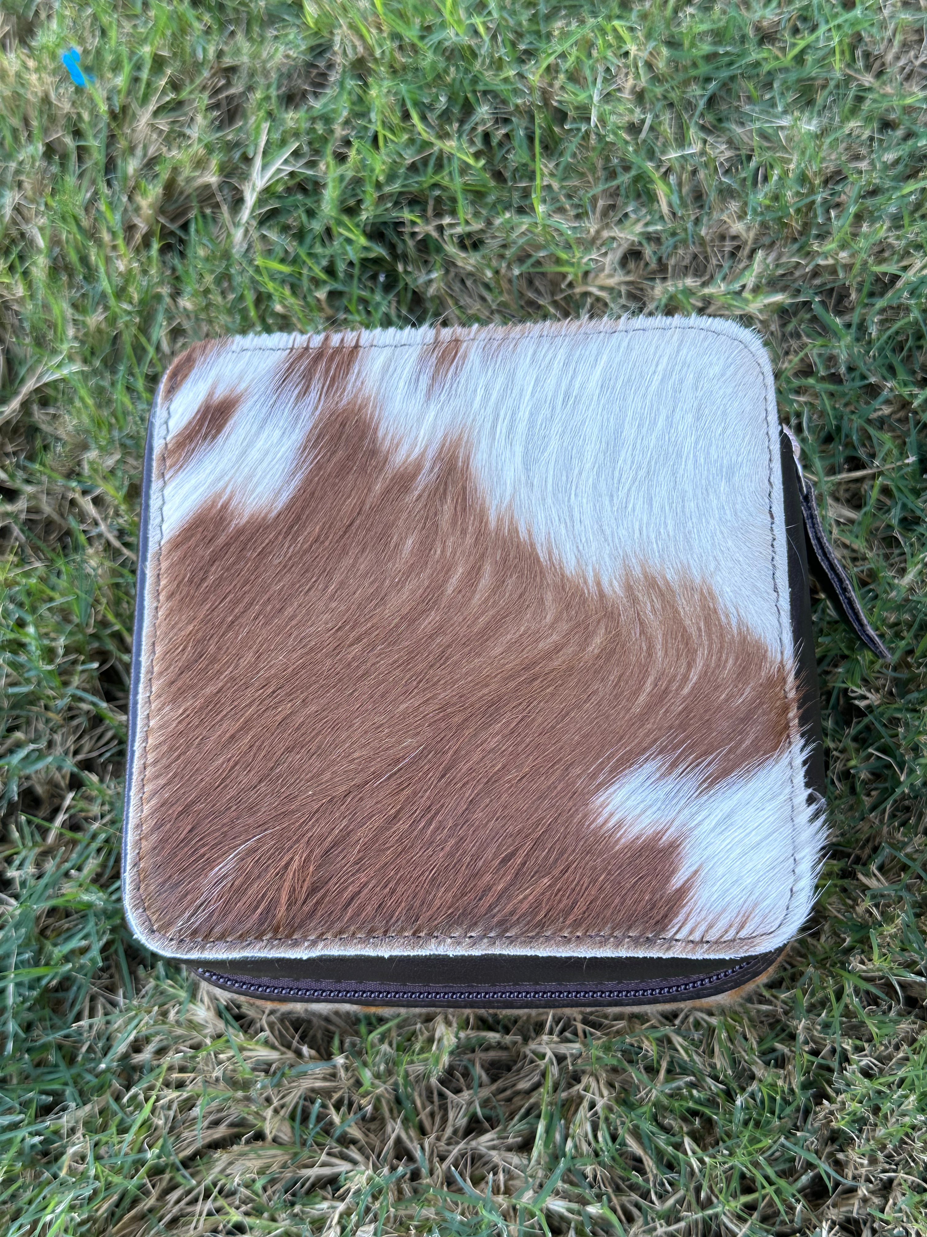 Genuine Leather Cowhide Jewelry Box