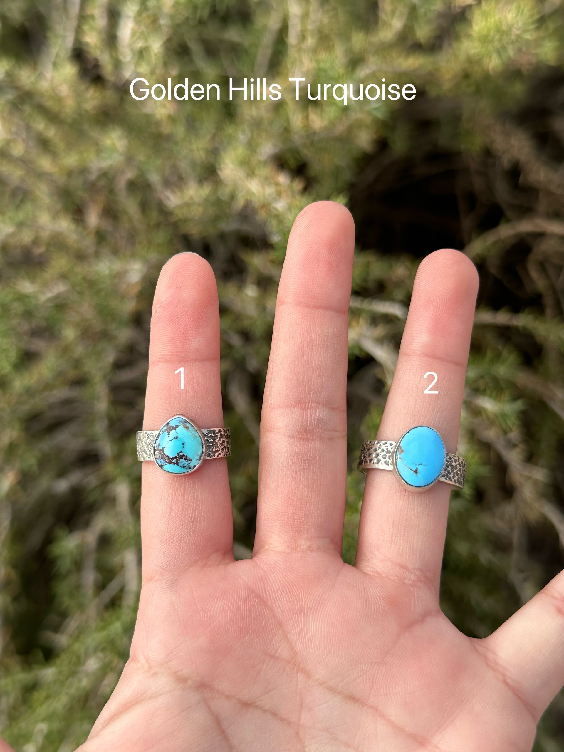 Scott Skeets Golden Hills Turquoise &  Sterling Silver Ring