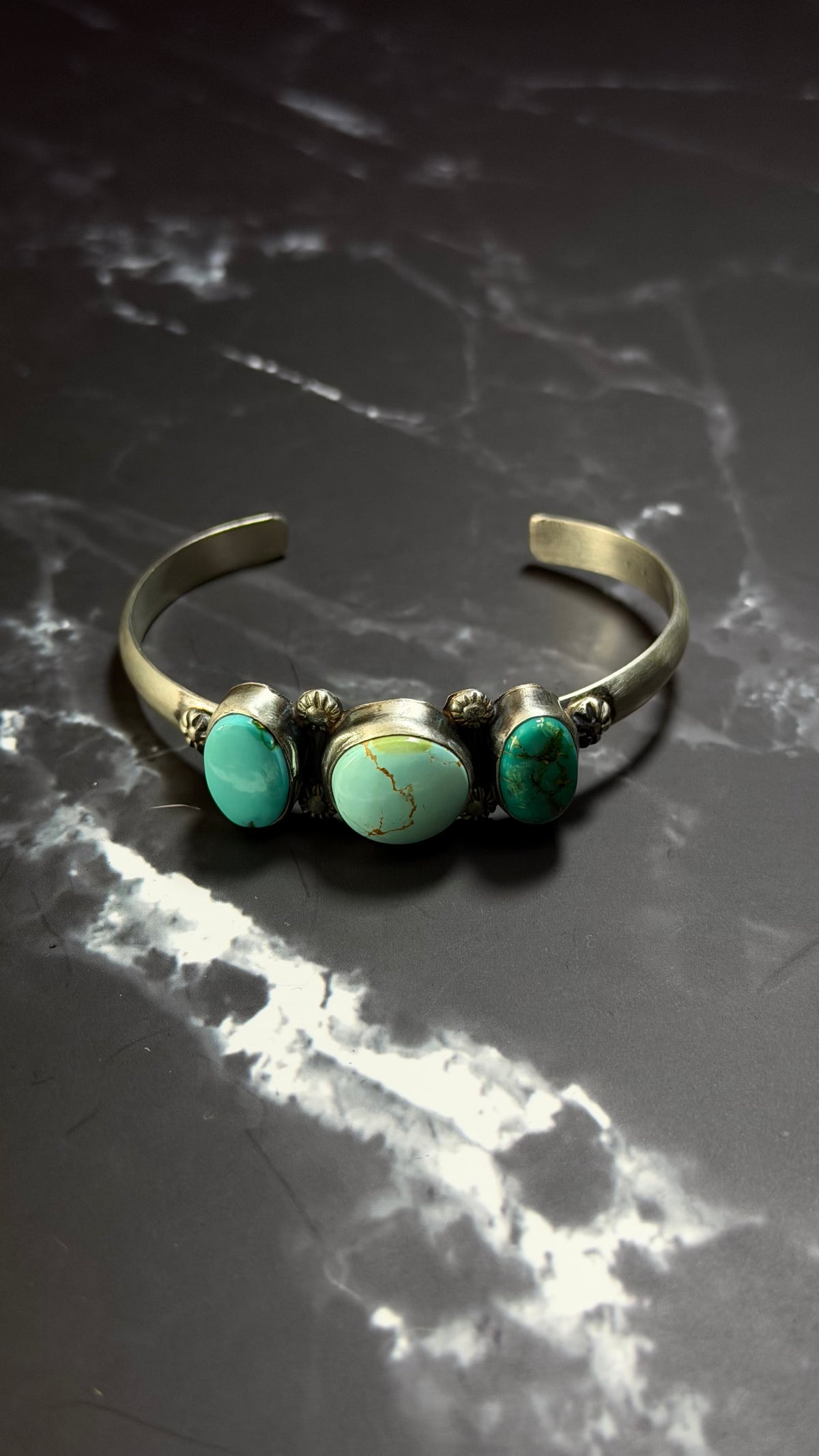 Betta Lee Sonoran Mountain Turquoise & Sterling Silver Cuff Bracelet