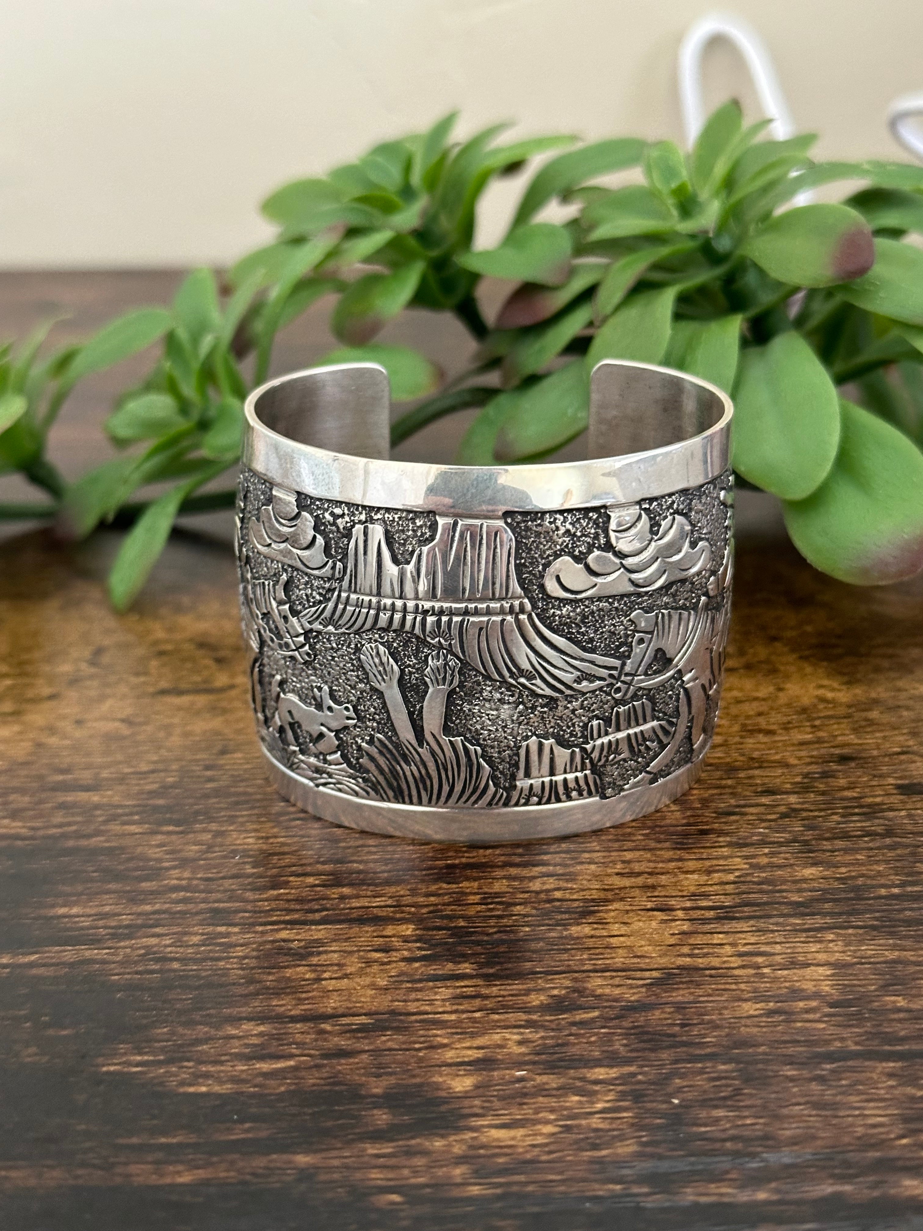 Navajo Made Sterling Silver Cuff Bracelet