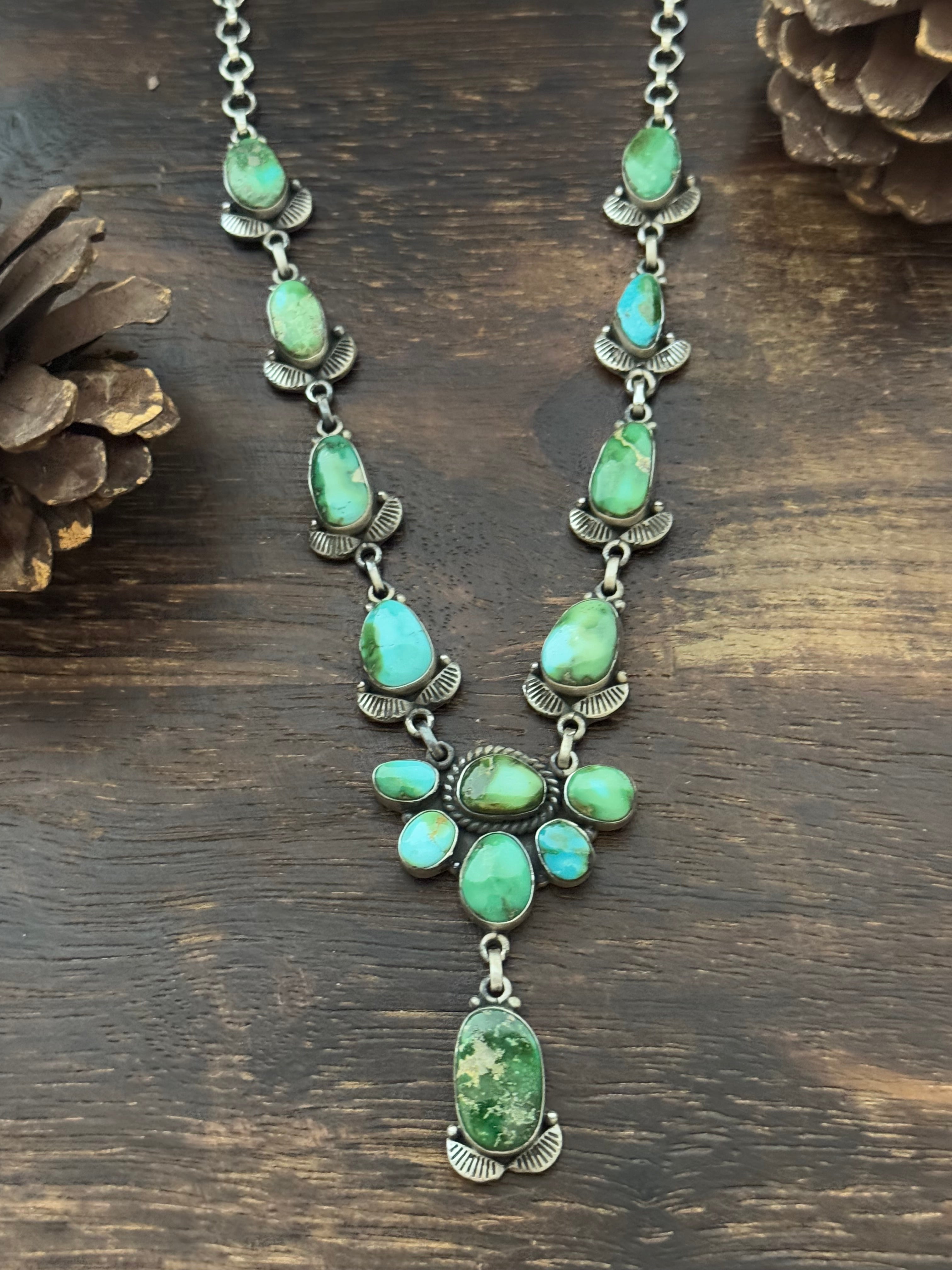 TTD Sonoran Mountain Turquoise & Sterling Silver Lariat Necklace