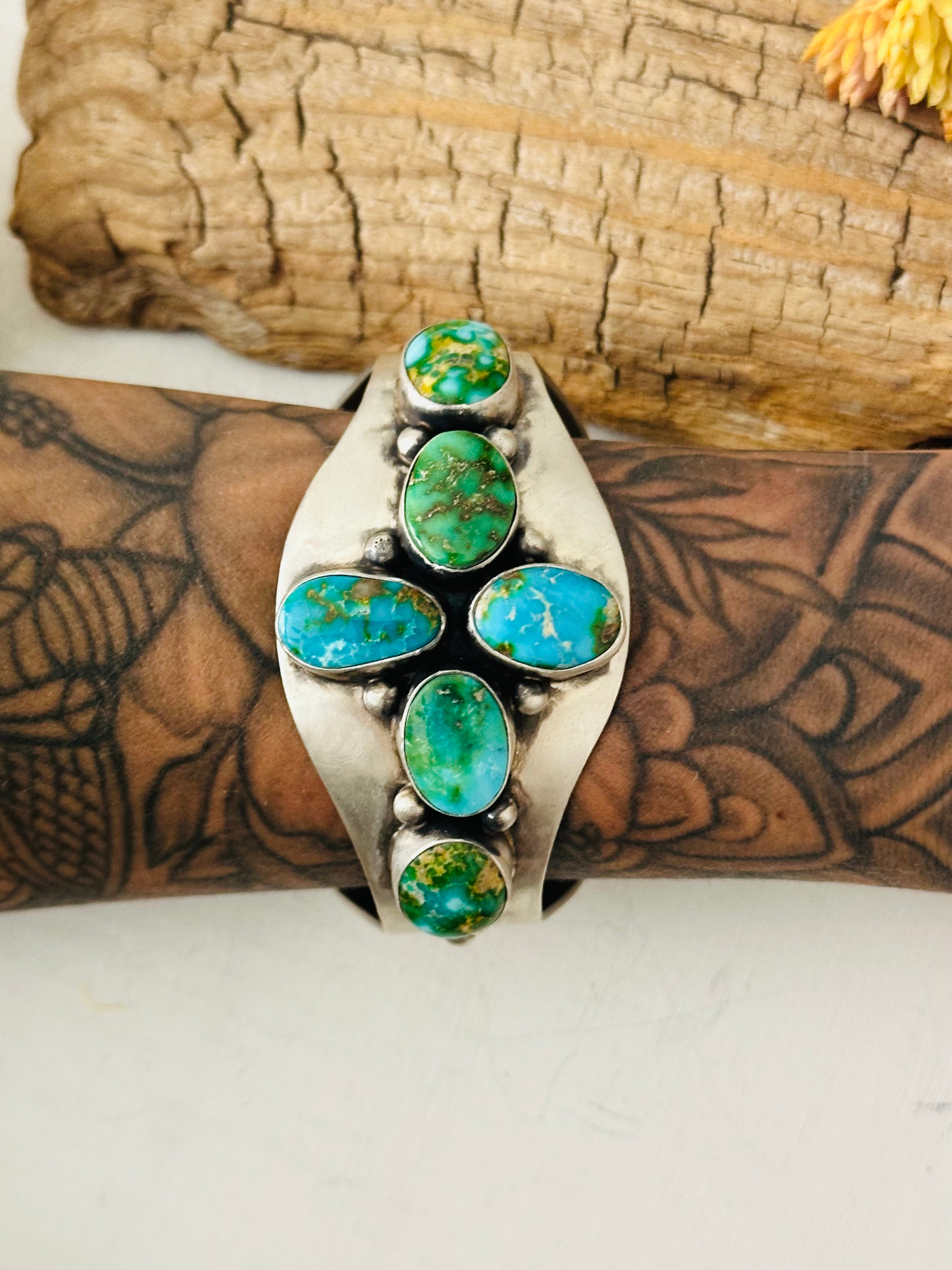 Paul Livingston Sonoran Mountain Turquoise & Sterling Silver Cuff Bracelet