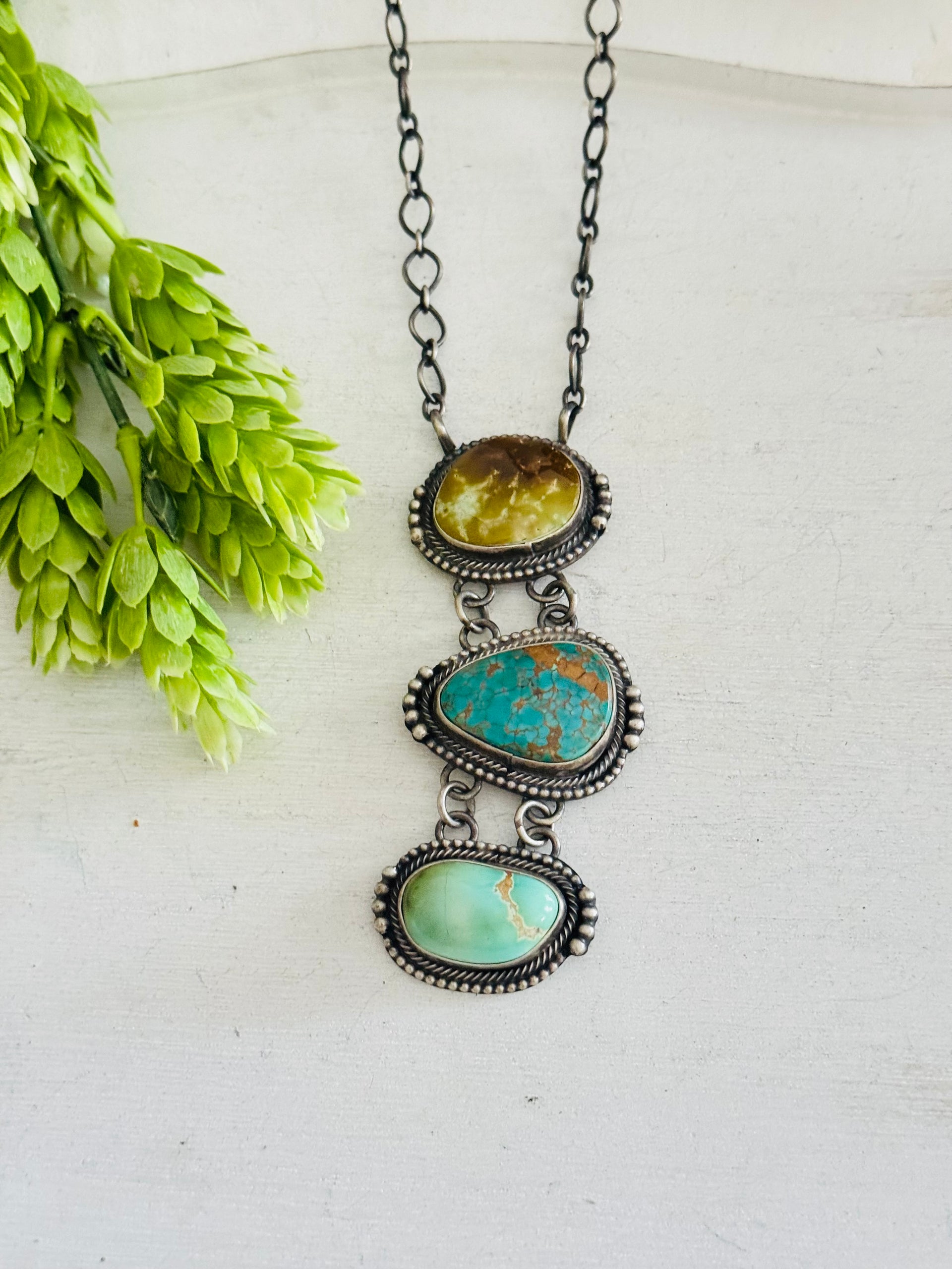 Sheila Becenti Royston Turquoise & Sterling Silver Necklace