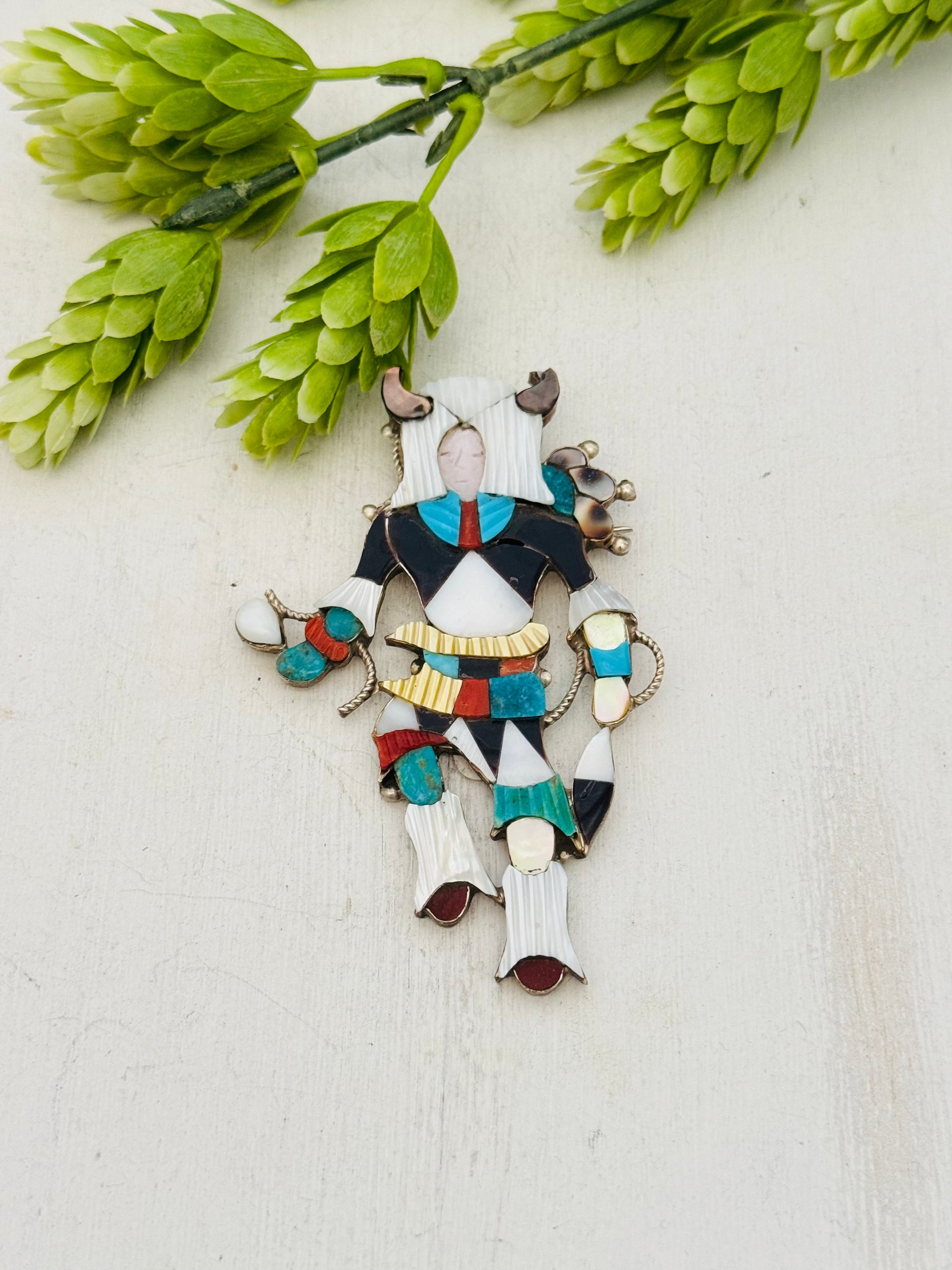 Jonathan Bayook Multi Stone & Sterling Silver Pendant/Pin