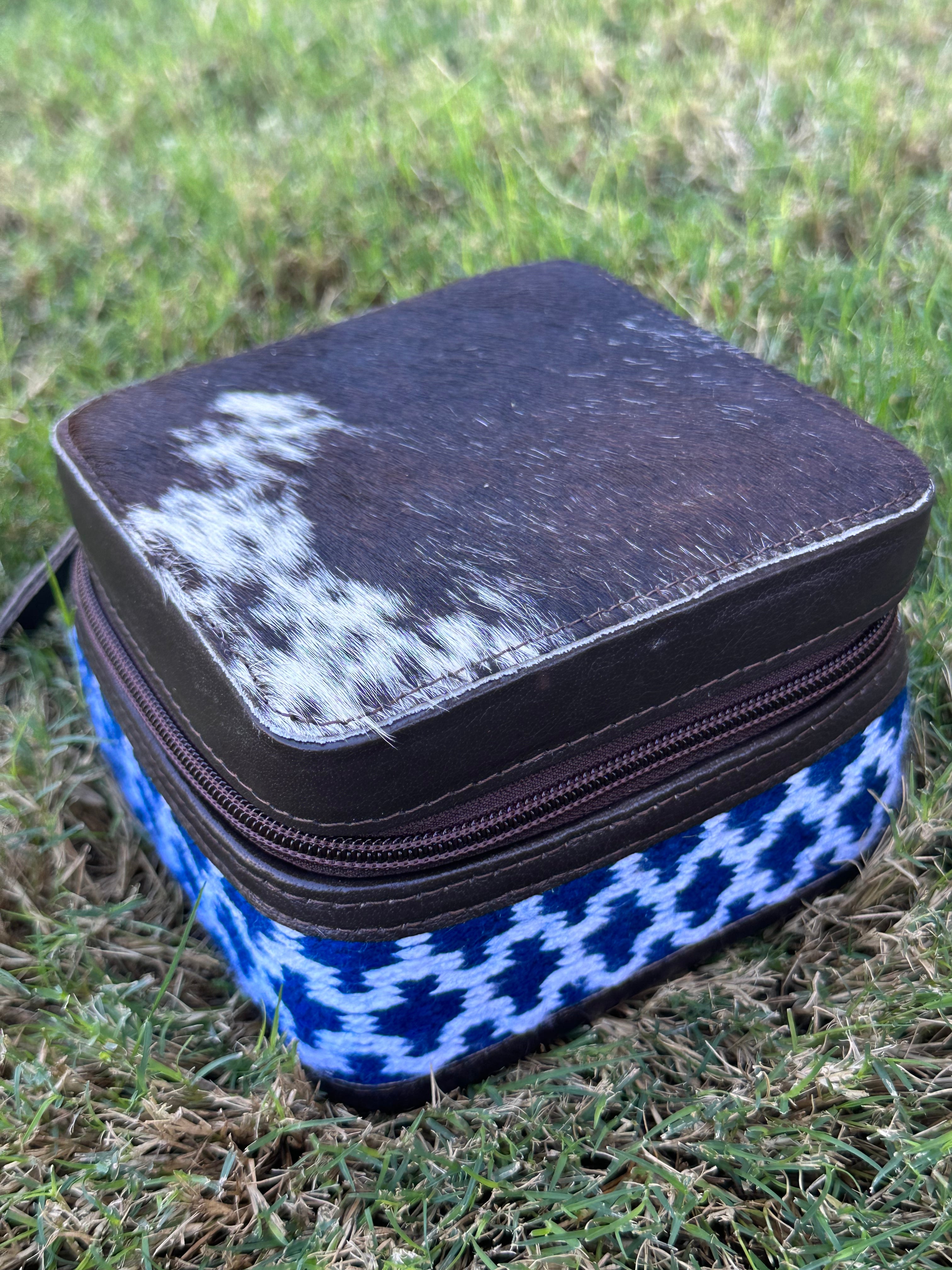 Genuine Leather Cowhide Jewelry Box