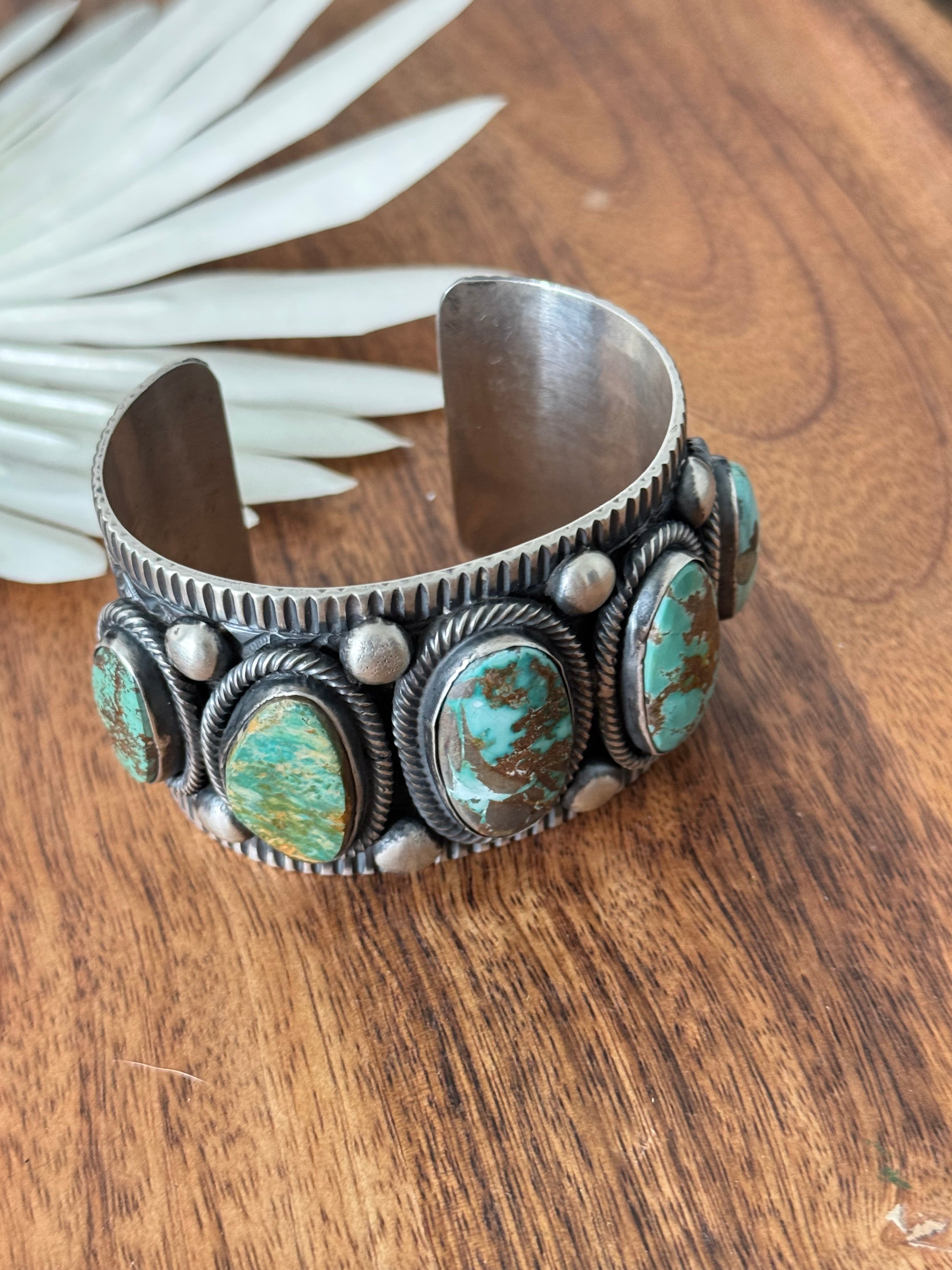 Tillie John Royston Turquoise and Sterling Silver Cuff Bracelet