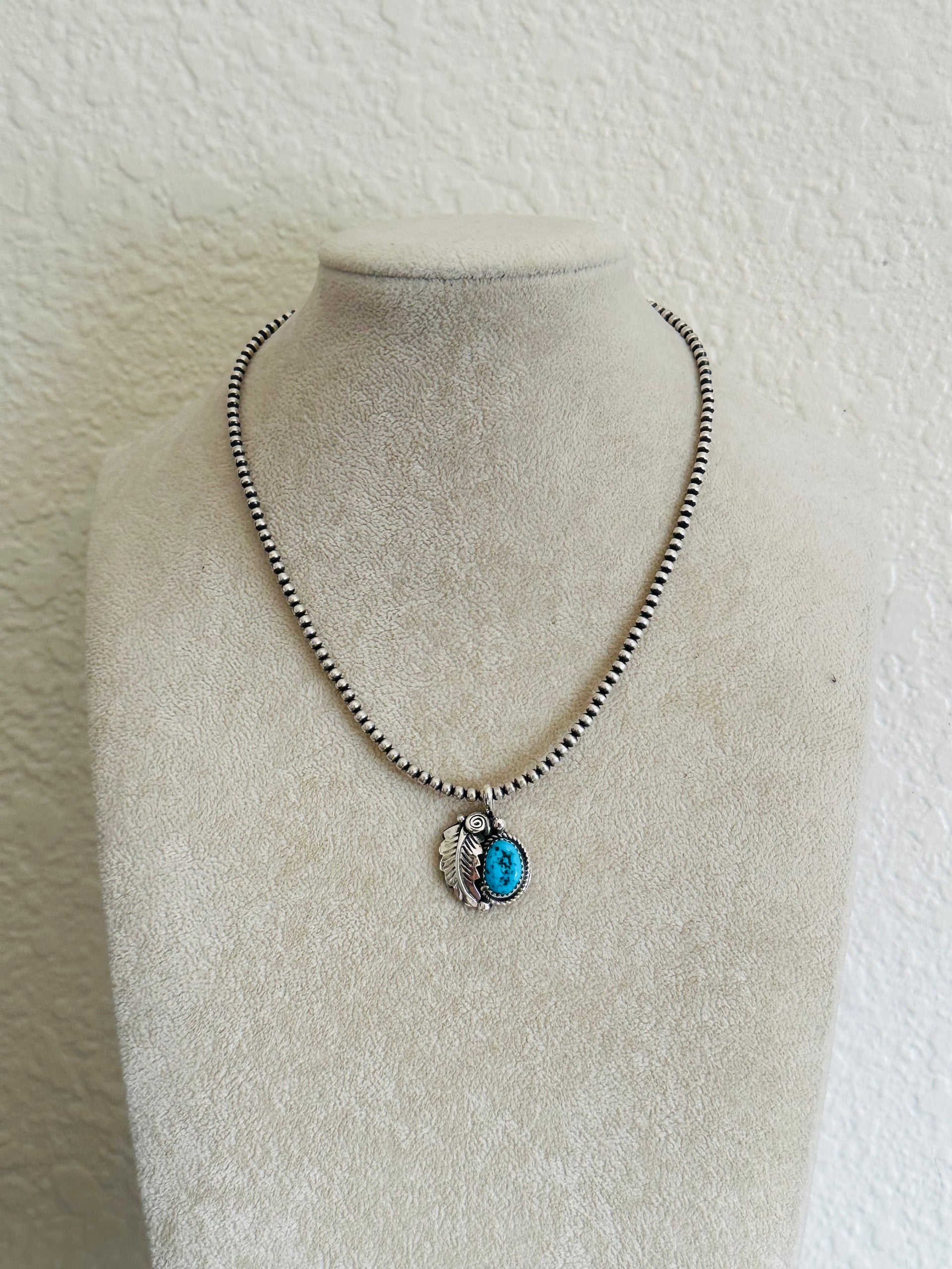 Julia Etsitty Kingman Turquoise & Sterling Silver Pendants