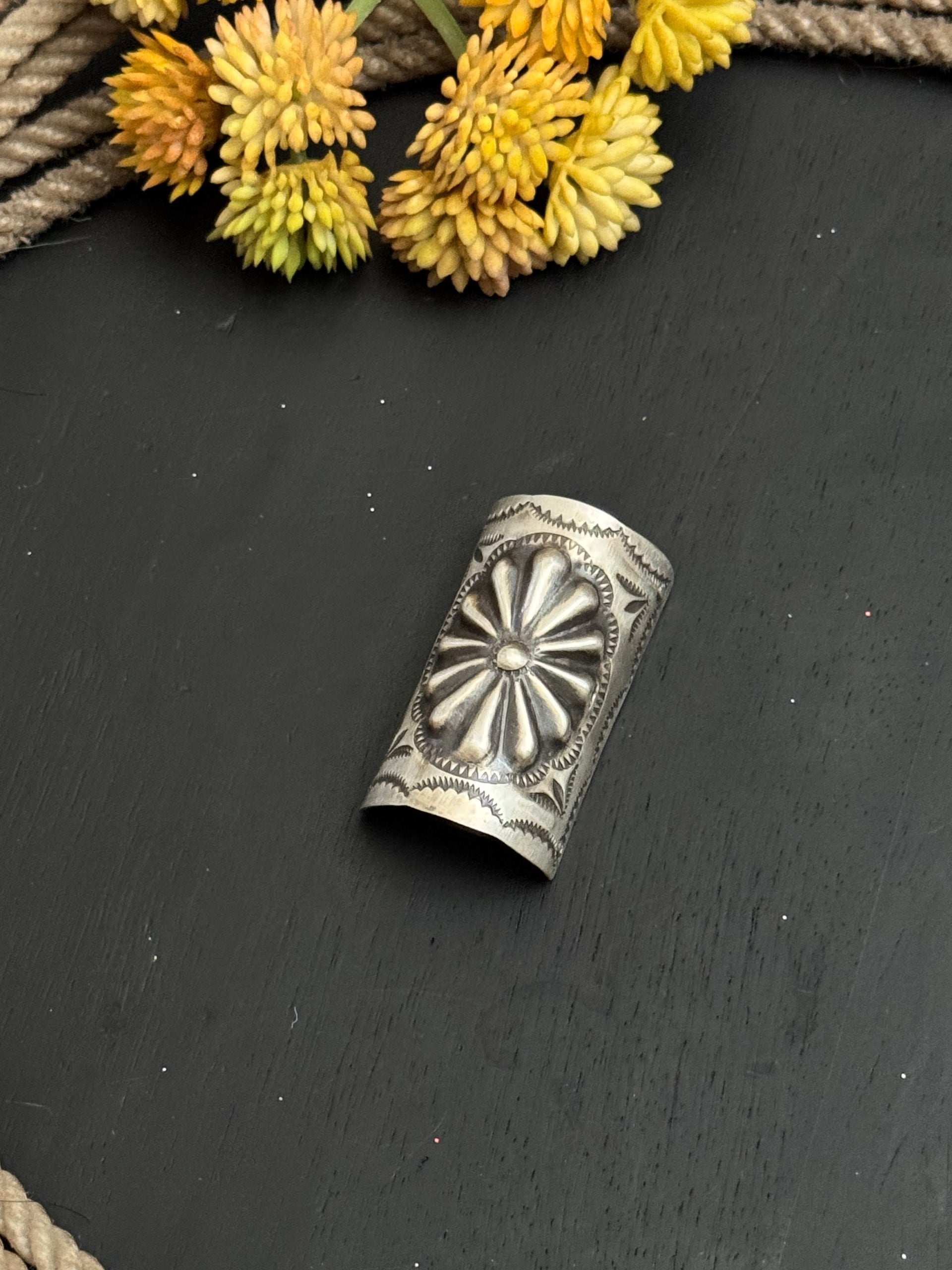 Navajo Made Sterling Silver Ponytail Holder
