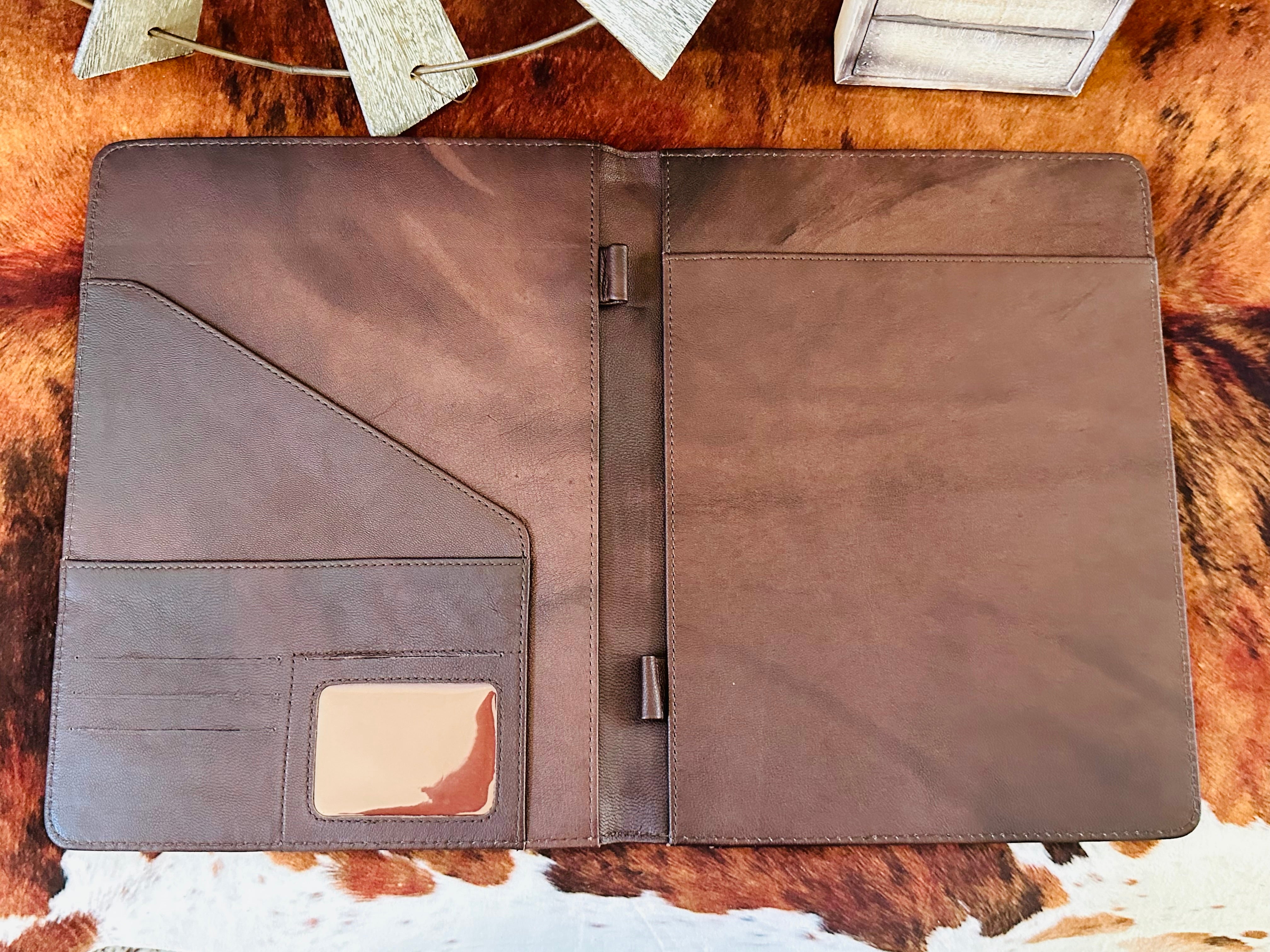 Genuine Tooled Leather & Cowhide Planner
