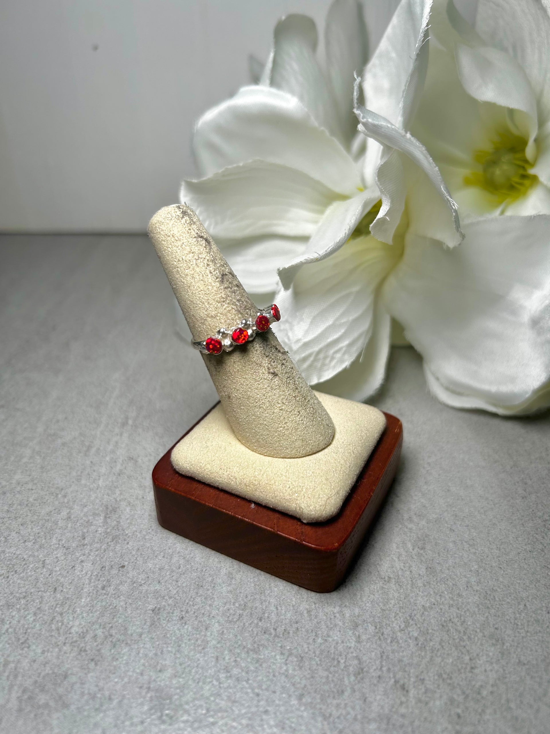 Navajo Made Opal & Sterling Silver  Ring