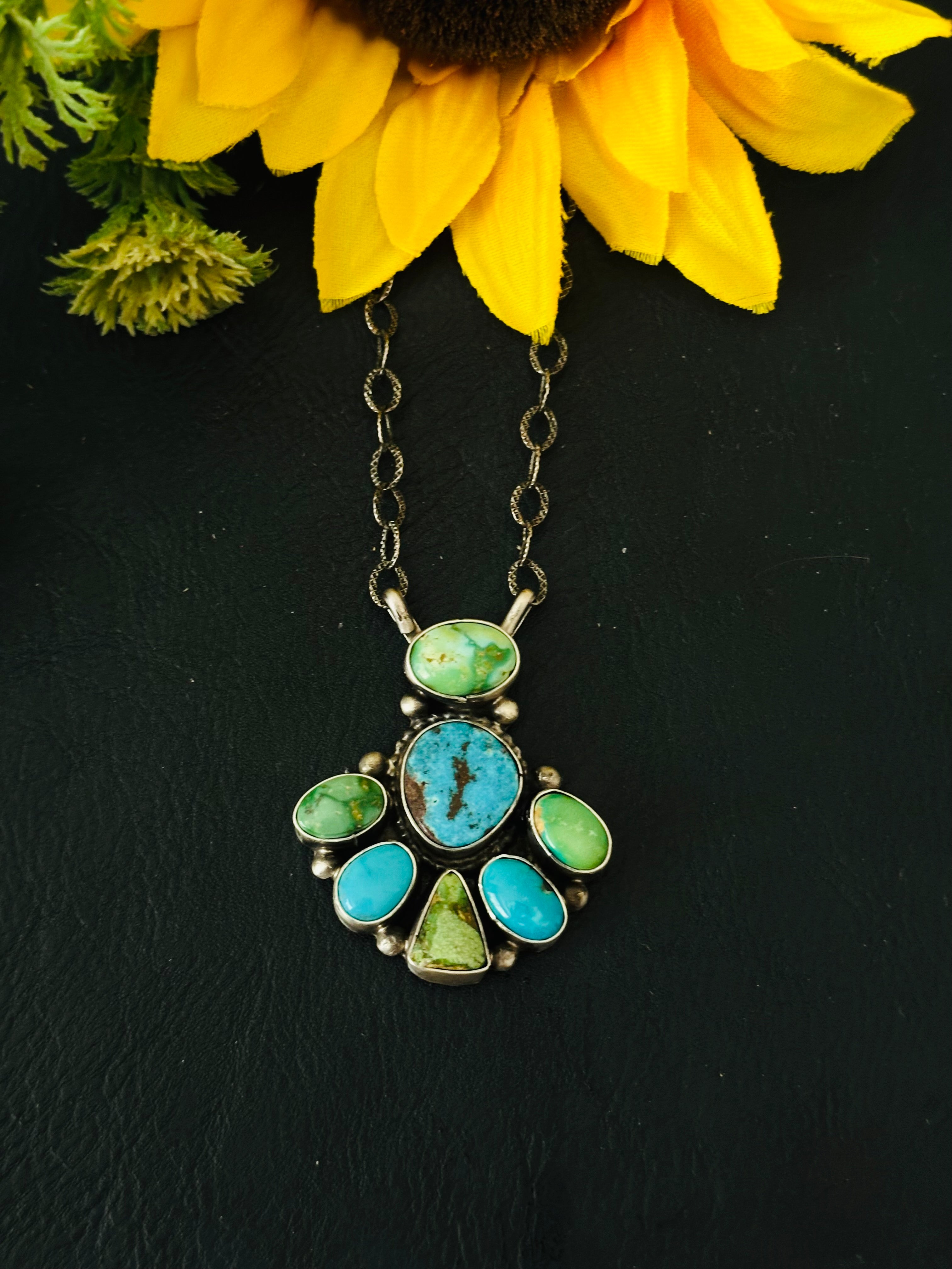 Lorenzo Juan Multi Turquoise & Sterling Silver Necklace