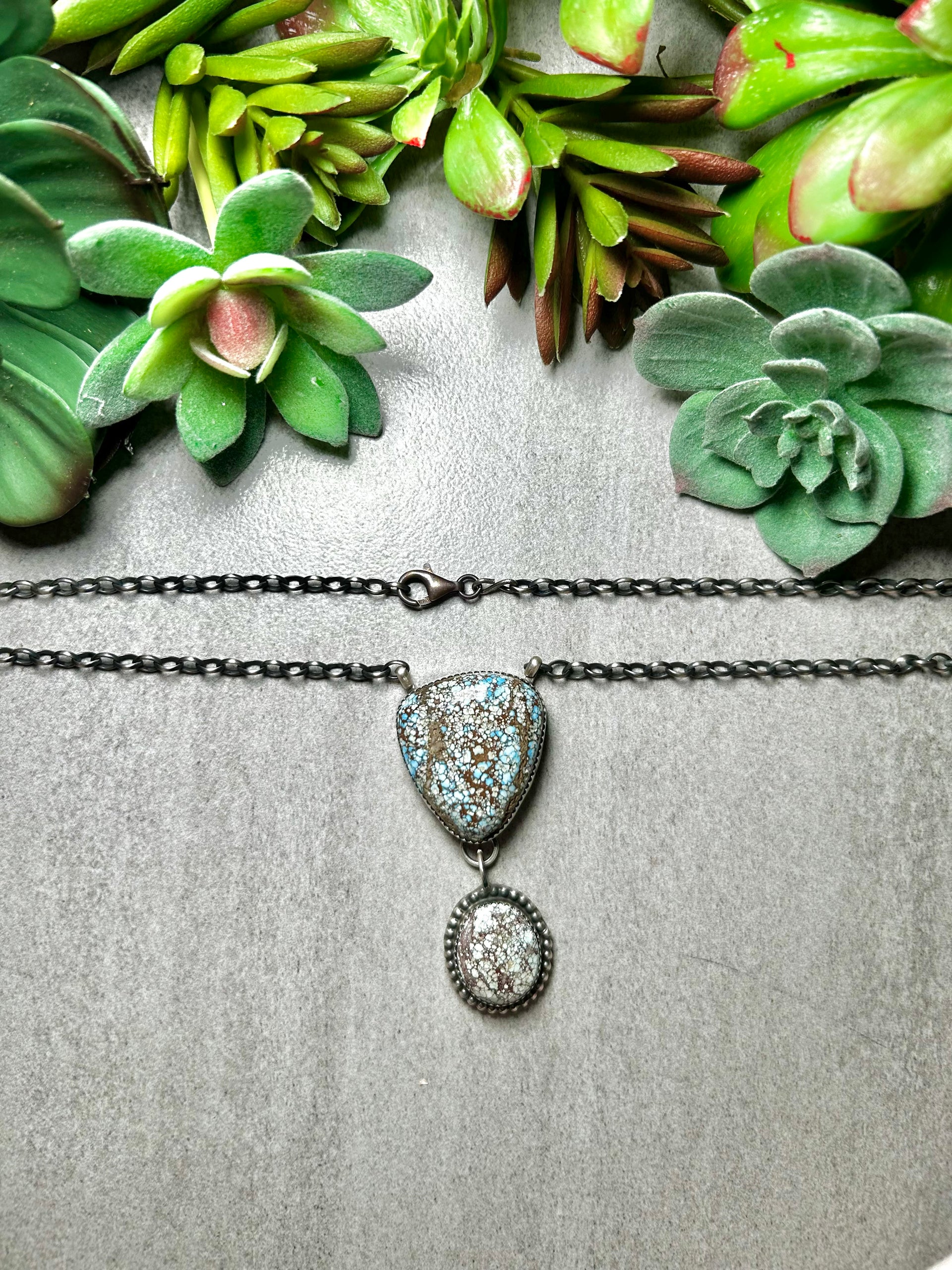 Tia Long Golden Hill Turquoise & Sterling Silver Necklace