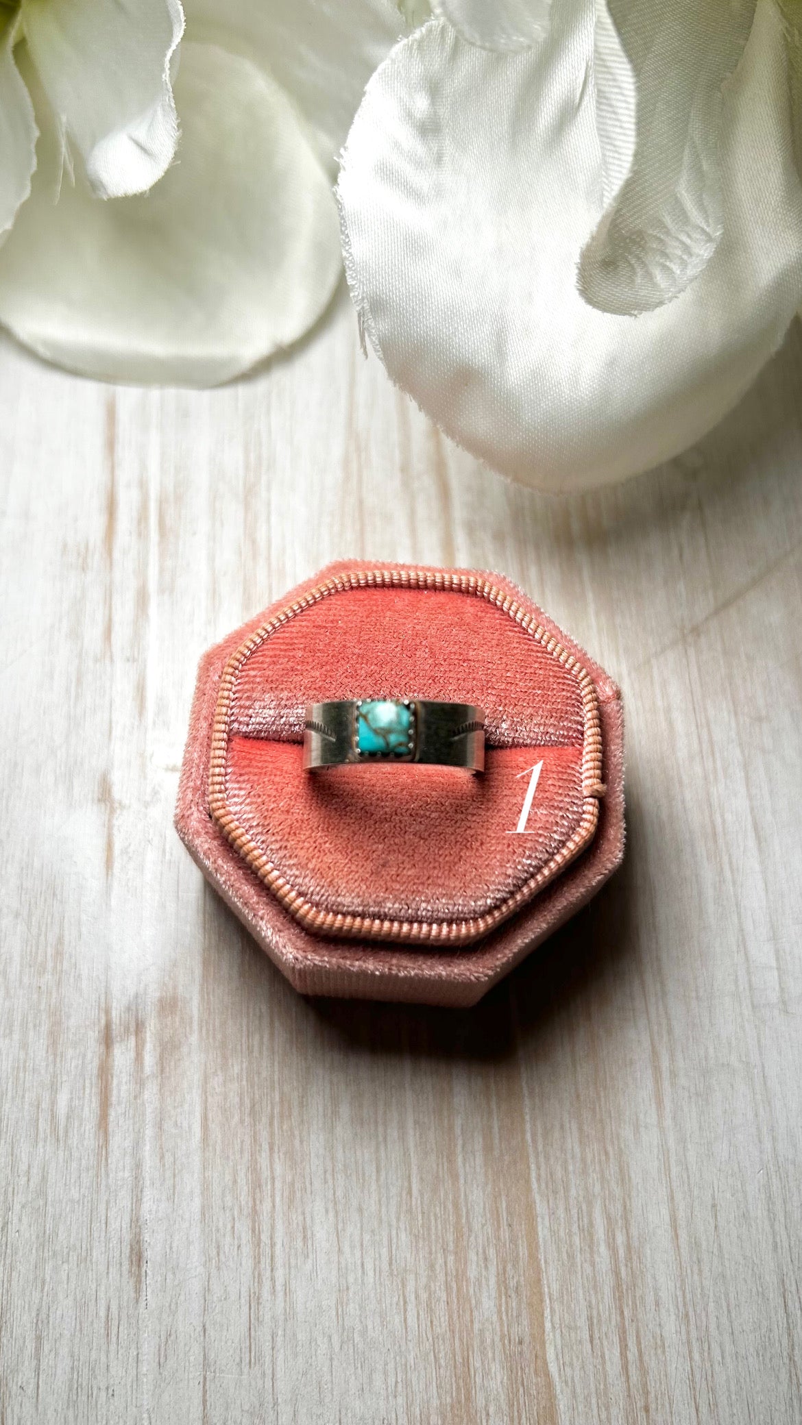 Navajo Made Mohave Turquoise & Sterling Silver Ring