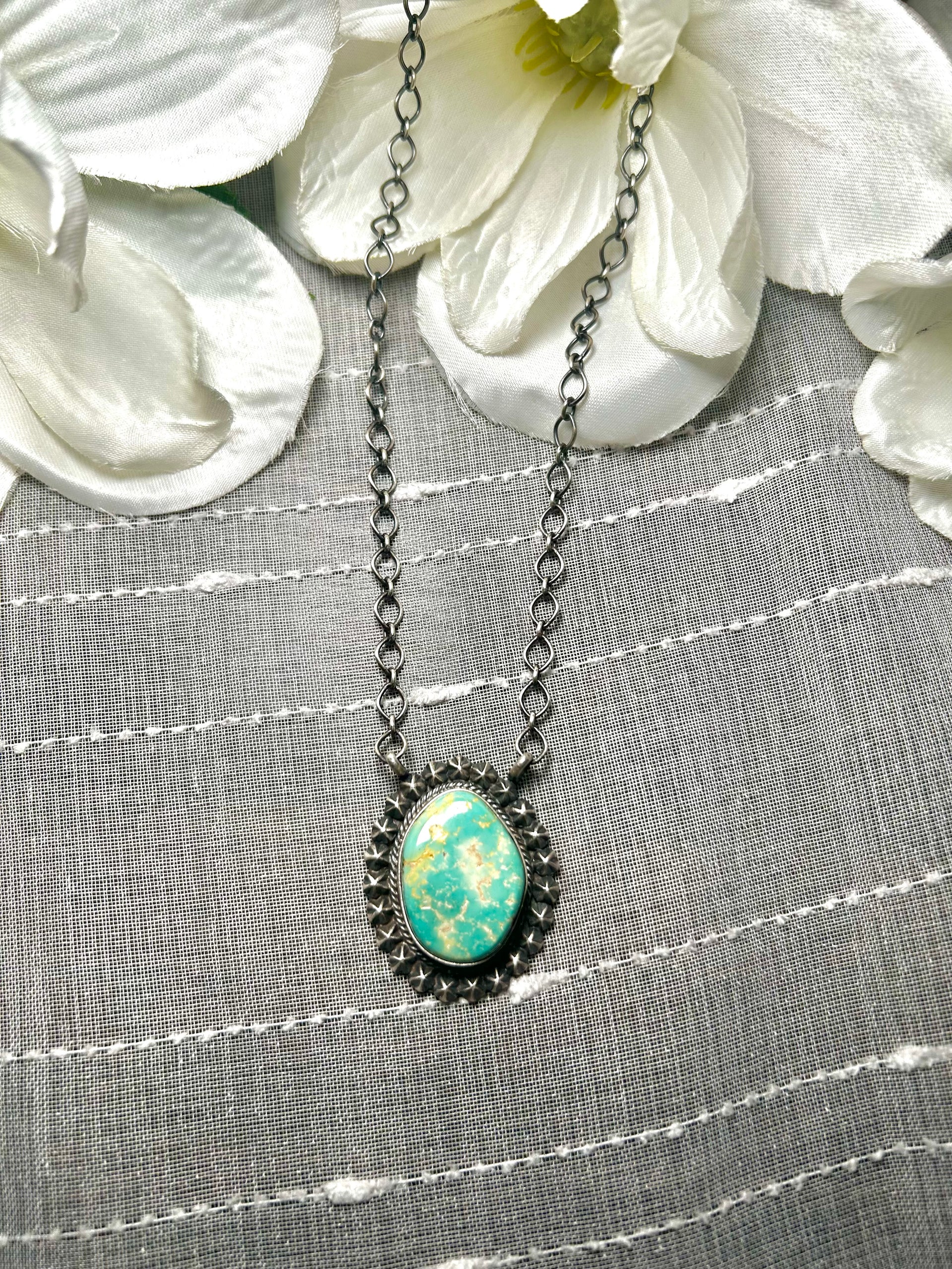 Tom Loy Royston Turquoise & Sterling Silver Necklace