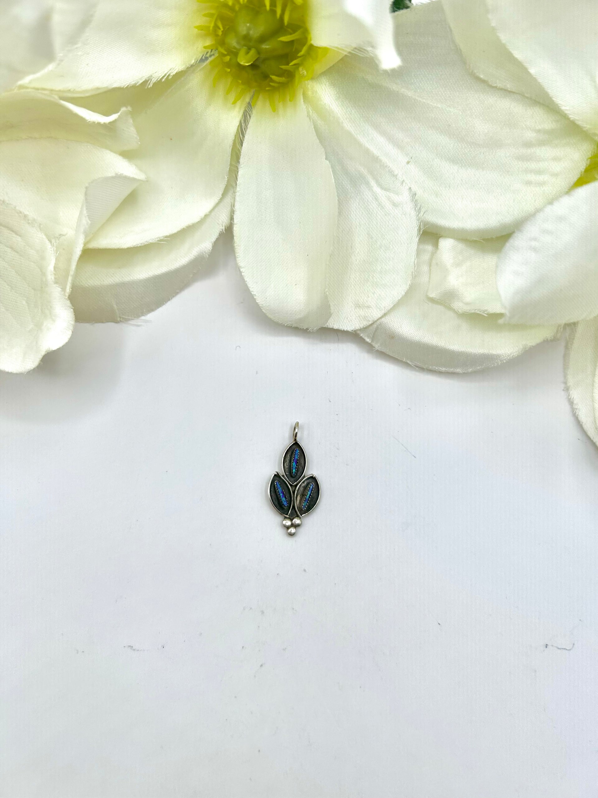 Zuni Made Opal & Sterling Silver Pendant
