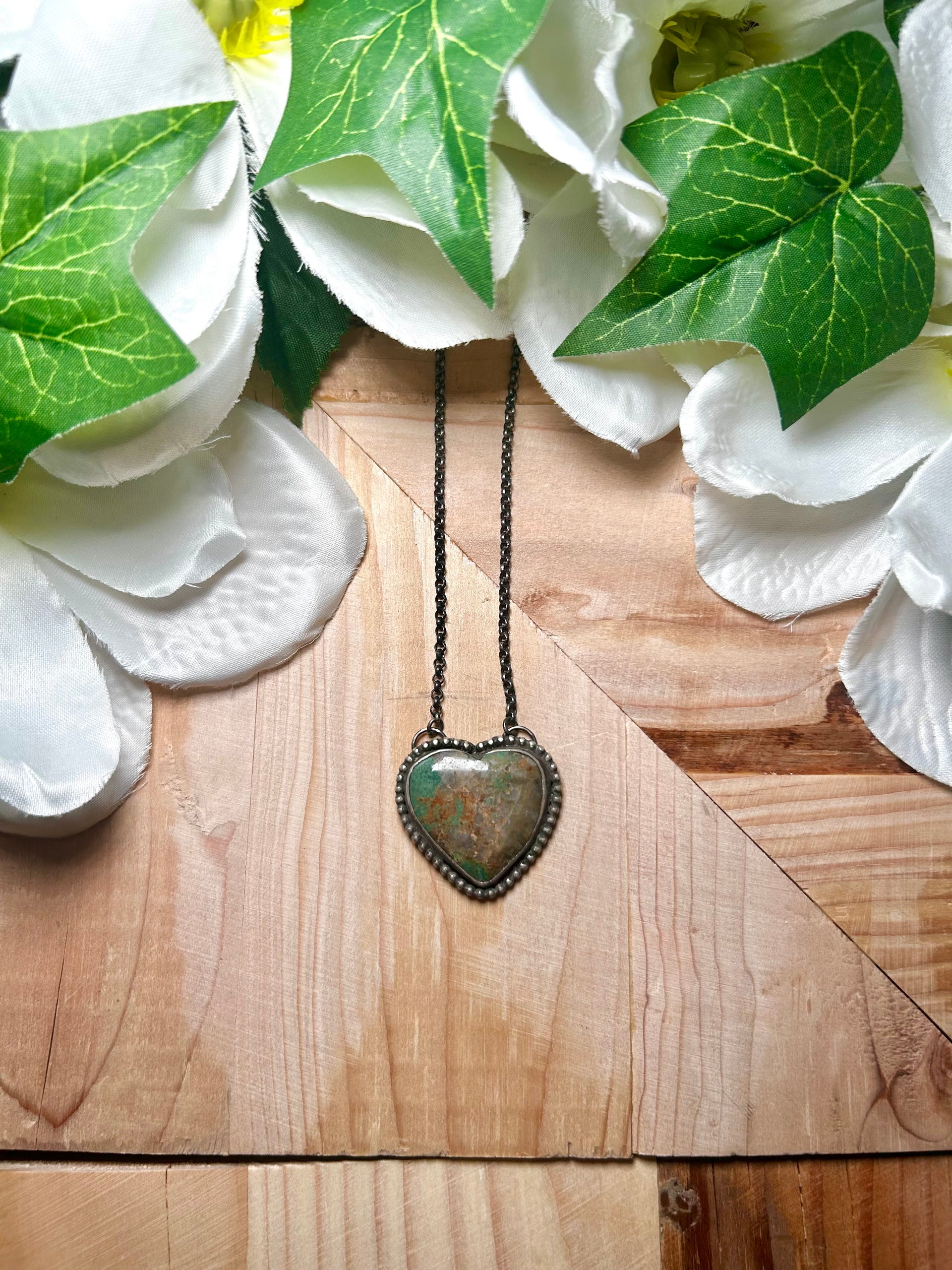 Navajo Made Kingman Turquoise & Sterling Silver Necklace