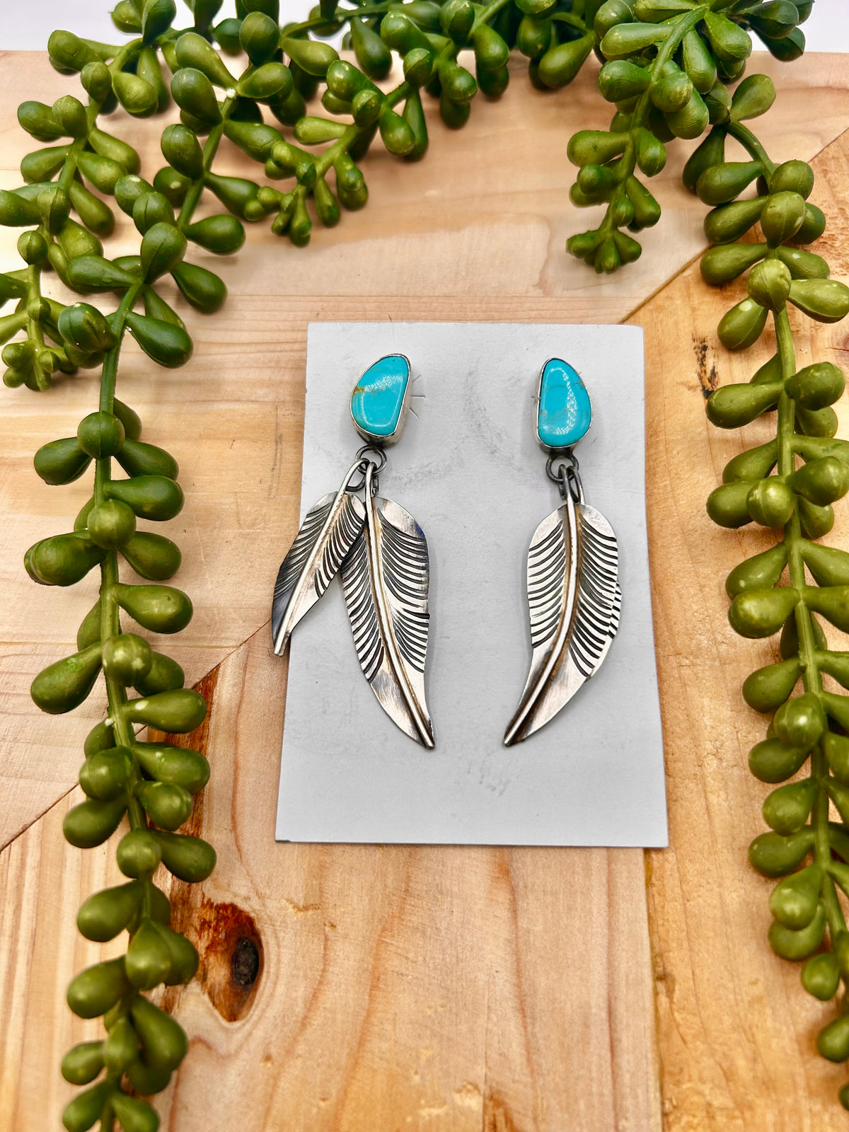 Kobe Martinez Kingman Turquoise & Sterling Silver Post Earrings