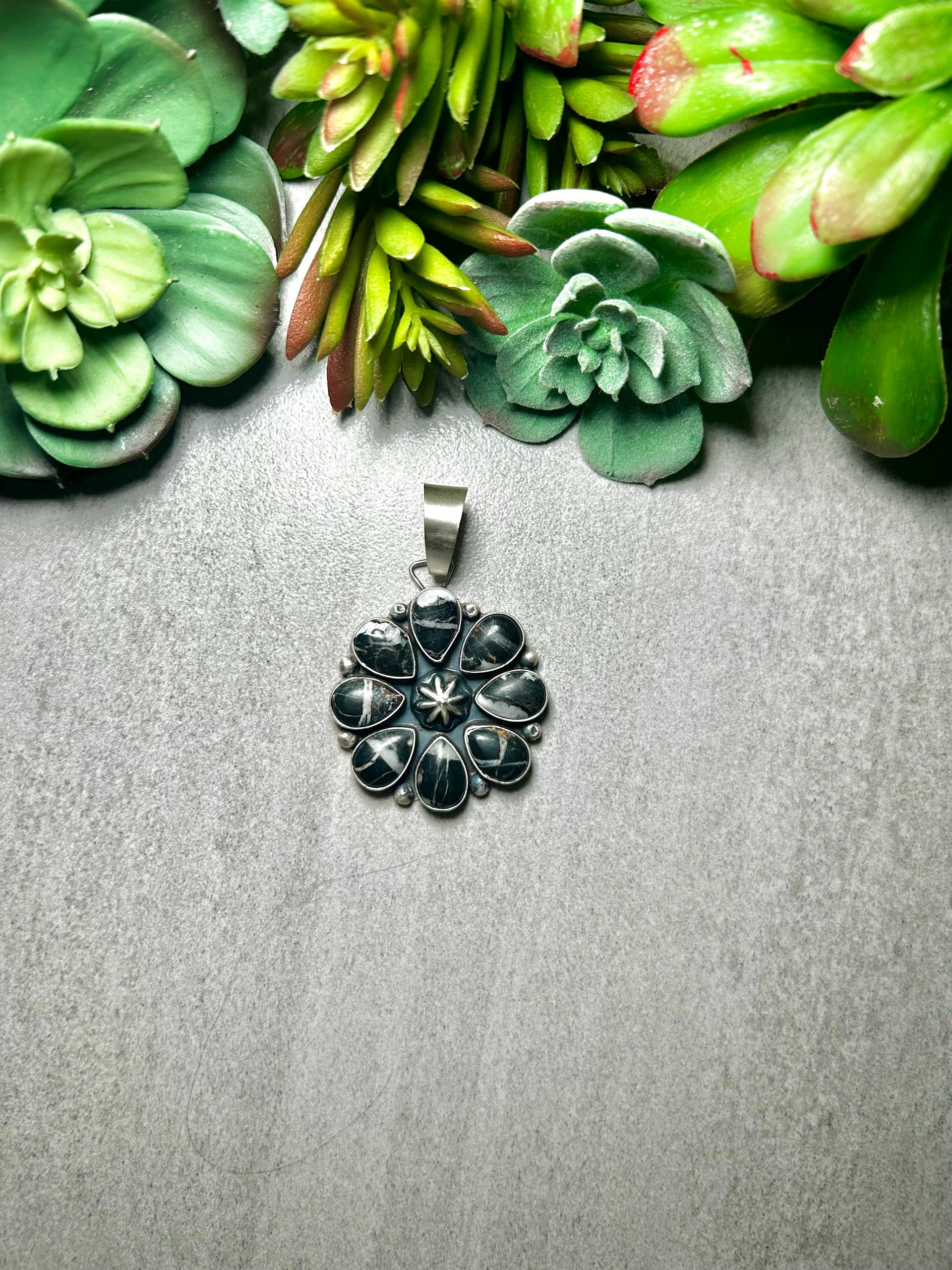 Rena Shelly White Buffalo & Sterling Silver Pendant