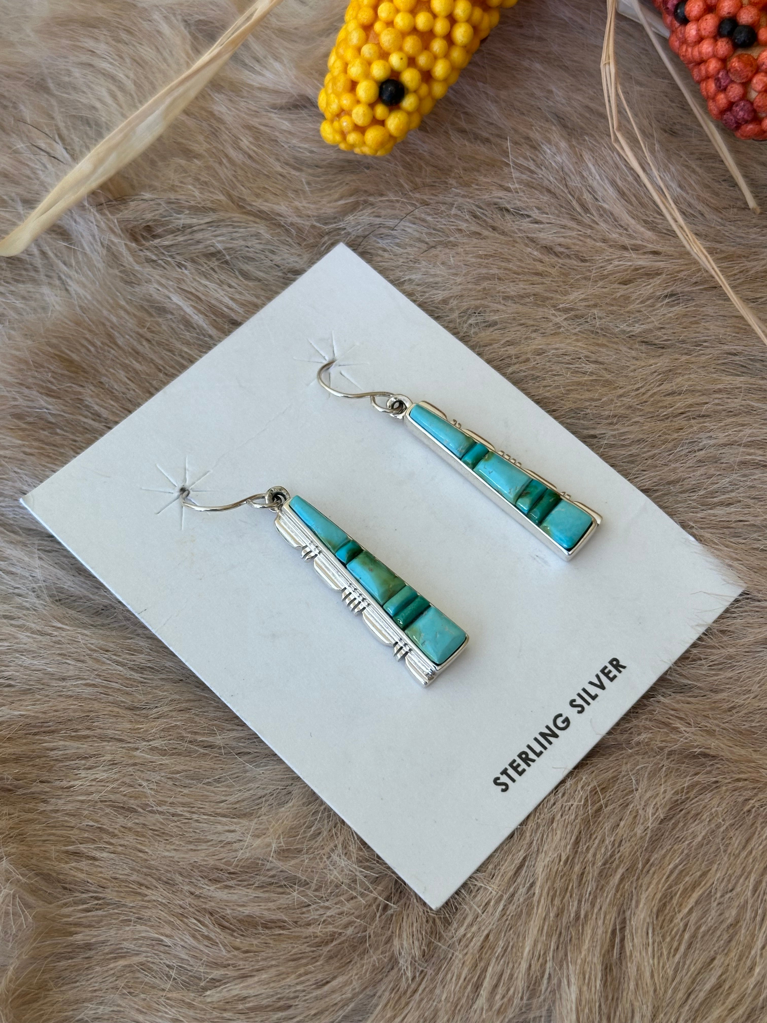 Rick Tolino Sonoran Mountain Turquoise & Sterling Silver Dangle Earrings