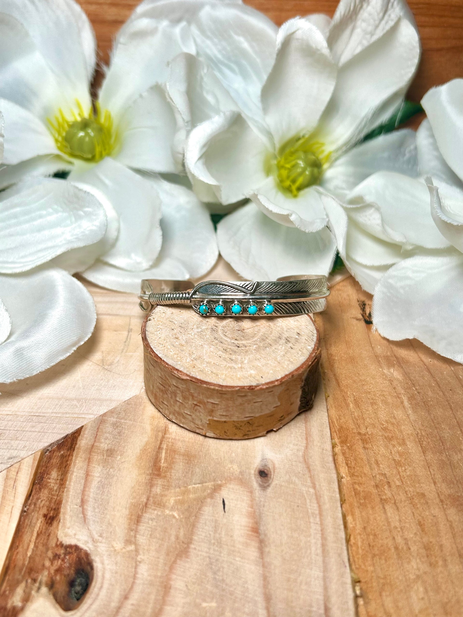Aaron Davis Kingman Turquoise & Sterling Silver Cuff Bracelet