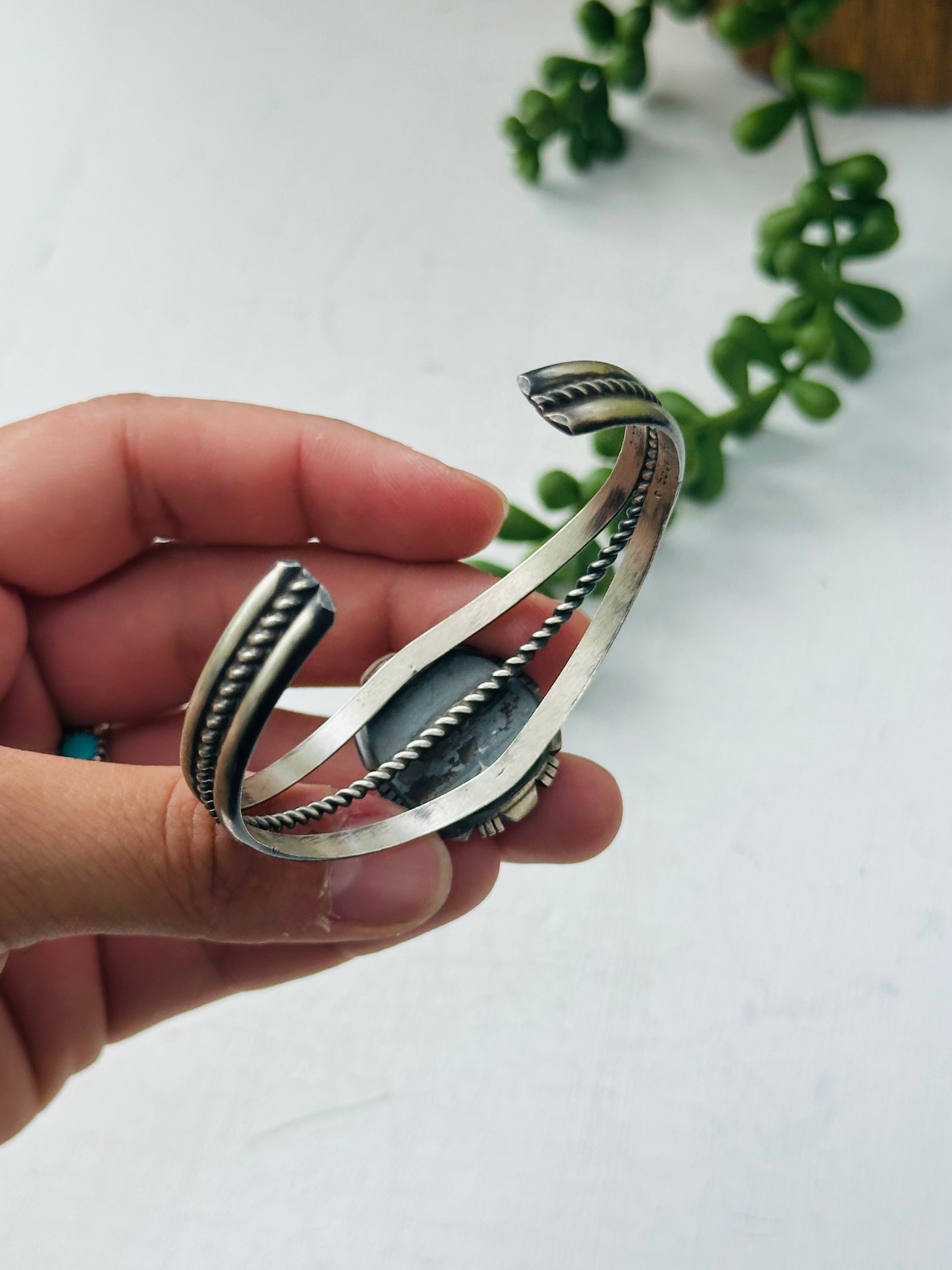 Eli Skeets Spiny Oyster & Sterling Silver Cuff Bracelet