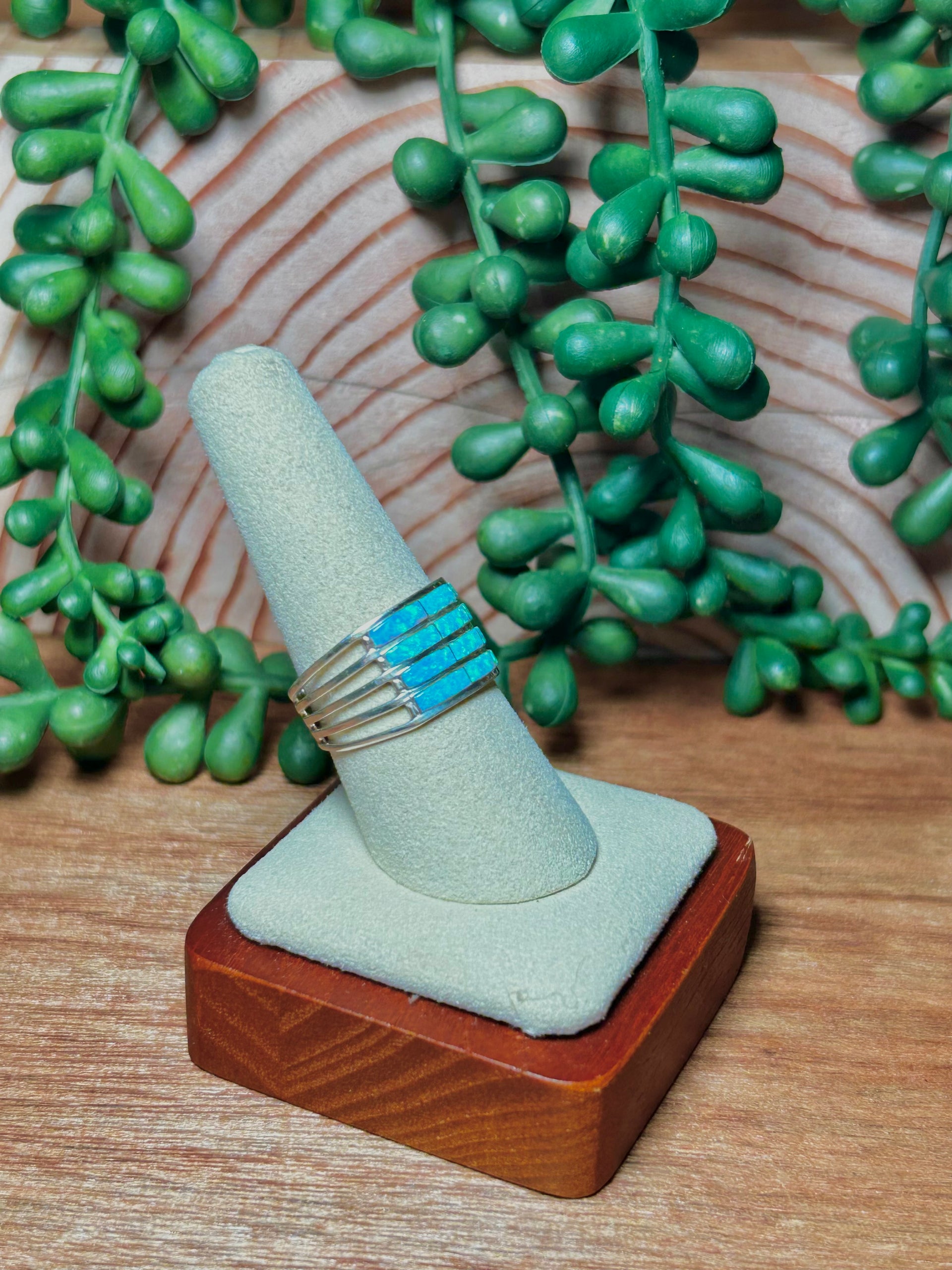 Kyle Made Opal & Sterling Silver Ring Size 8.5