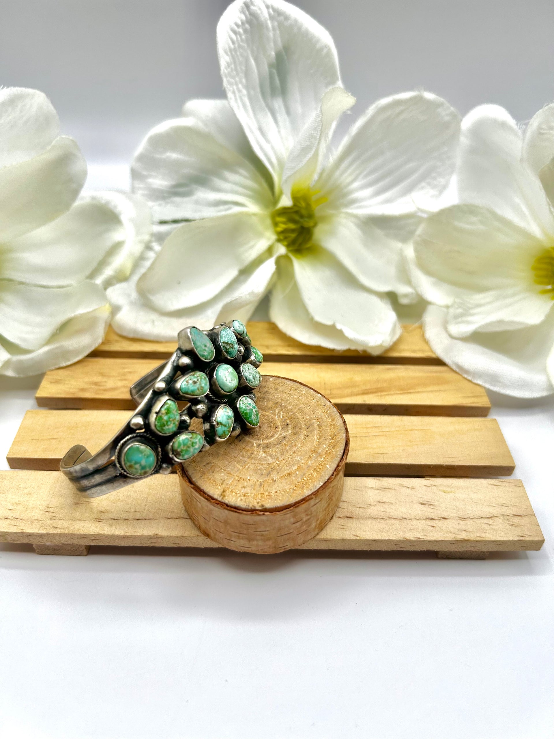 Bobby Johnson Sonoran Gold Turquoise & Sterling Silver Cuff Bracelet