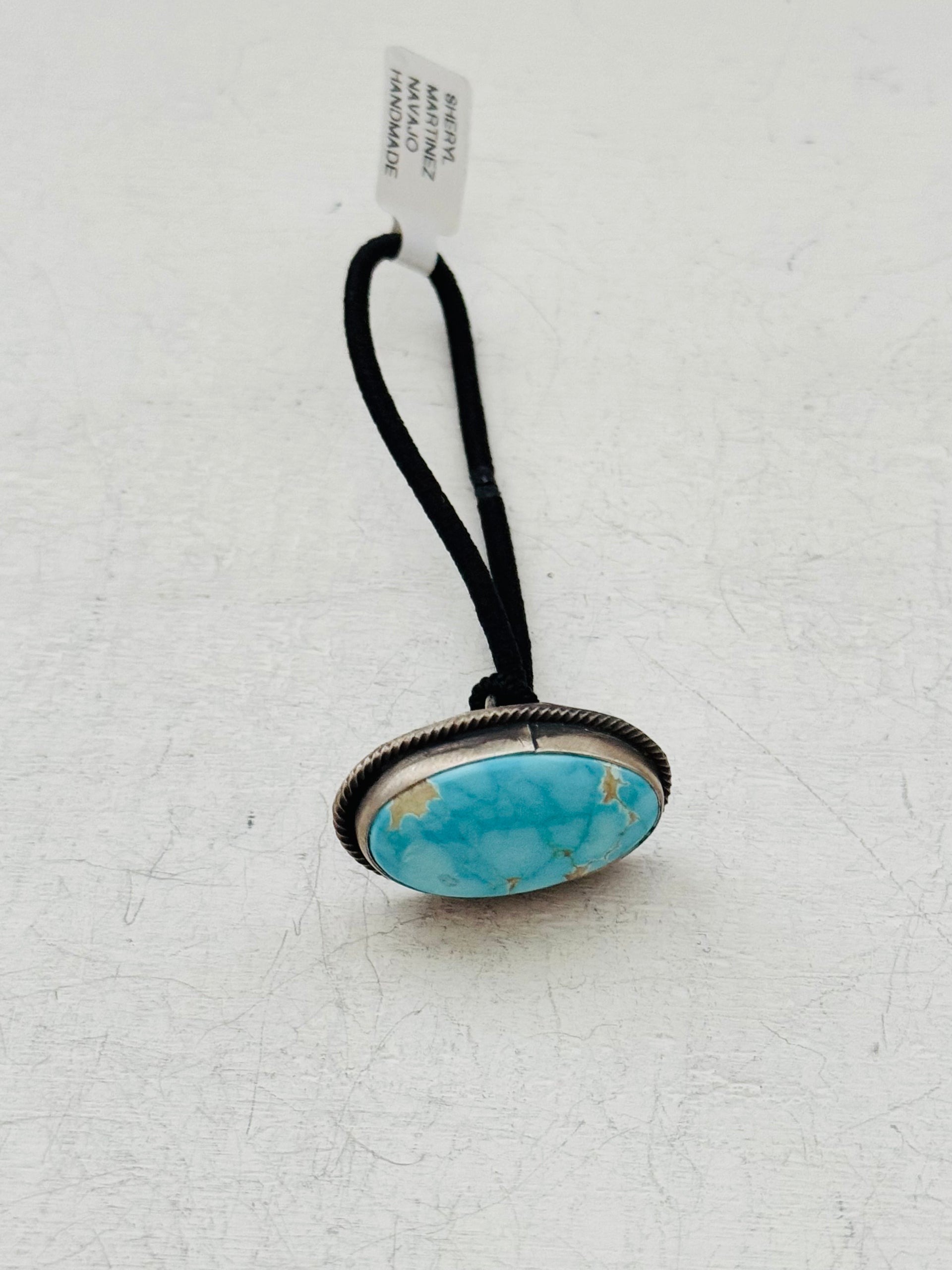 Eddie Yazzie Royston Turquoise & Sterling Silver Ponytail Holder