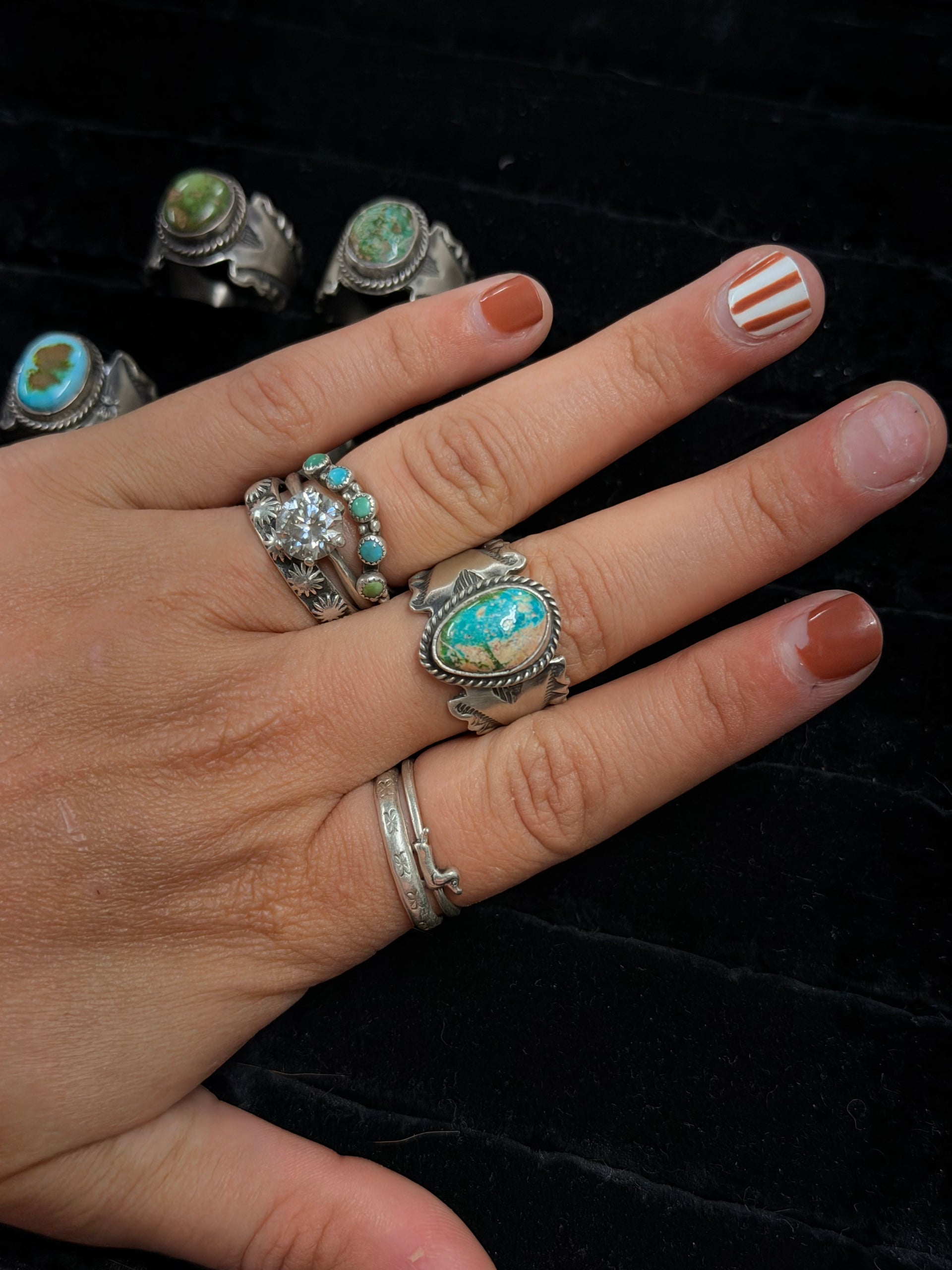 Russel Sam Turquoise & Sterling Silver Ring