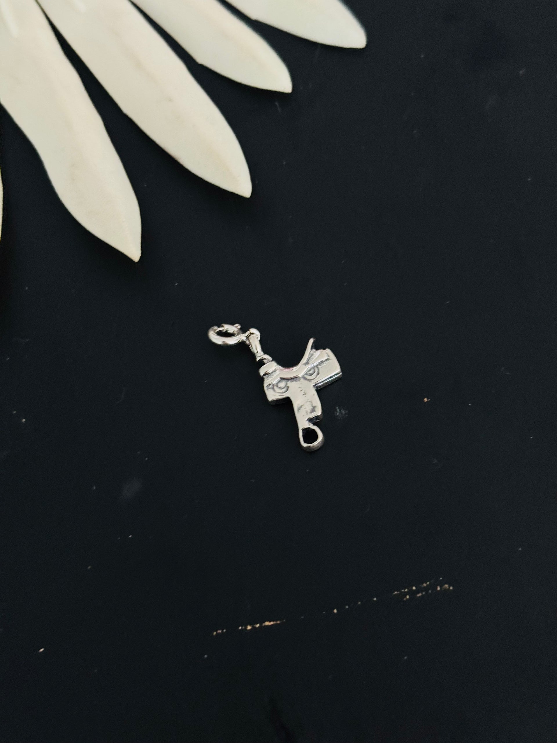 Navajo Made Sterling Silver Saddle Cast Charms