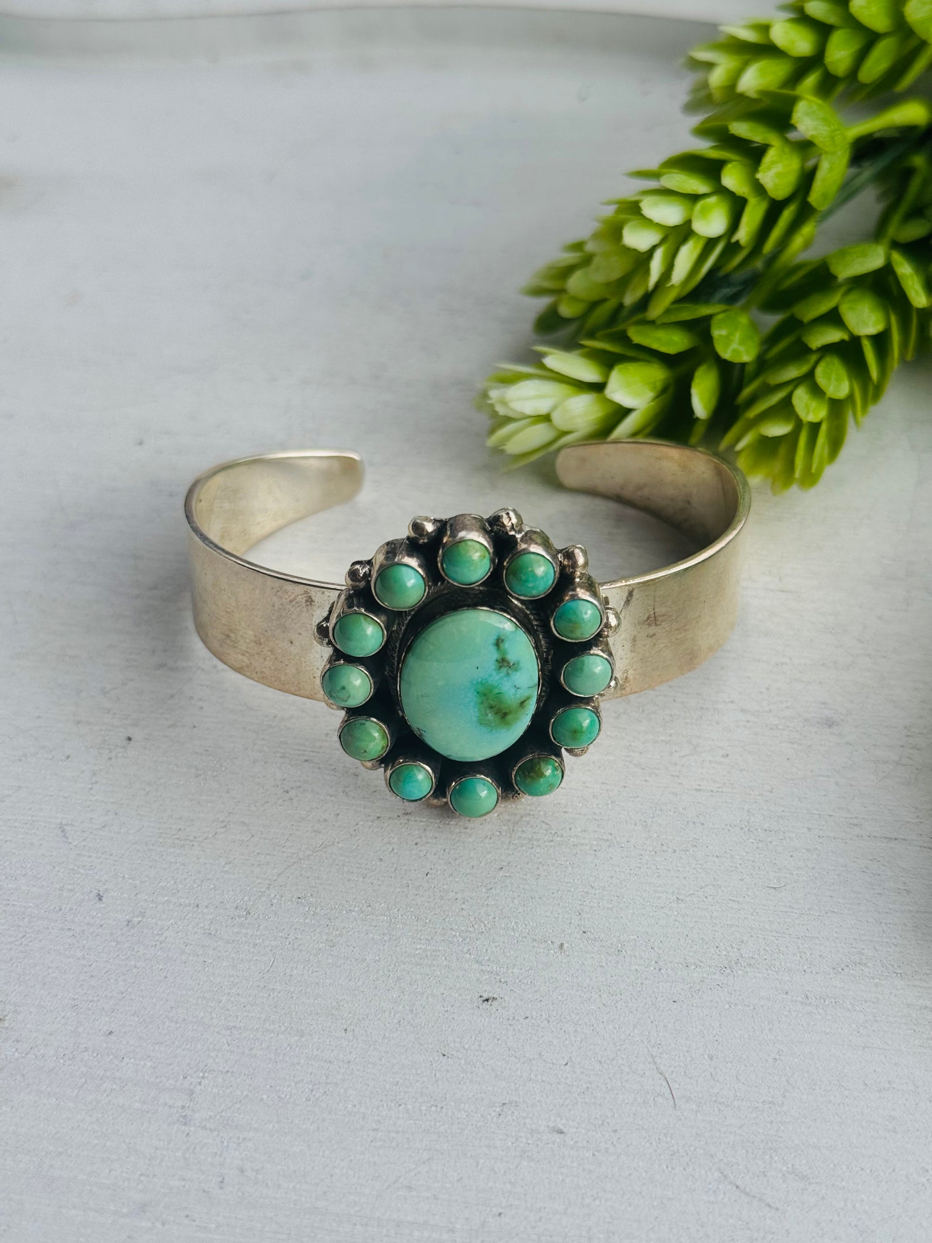 Bobby Johnson Sonoran Mountain Turquoise & Sterling Silver Cuff Bracelet
