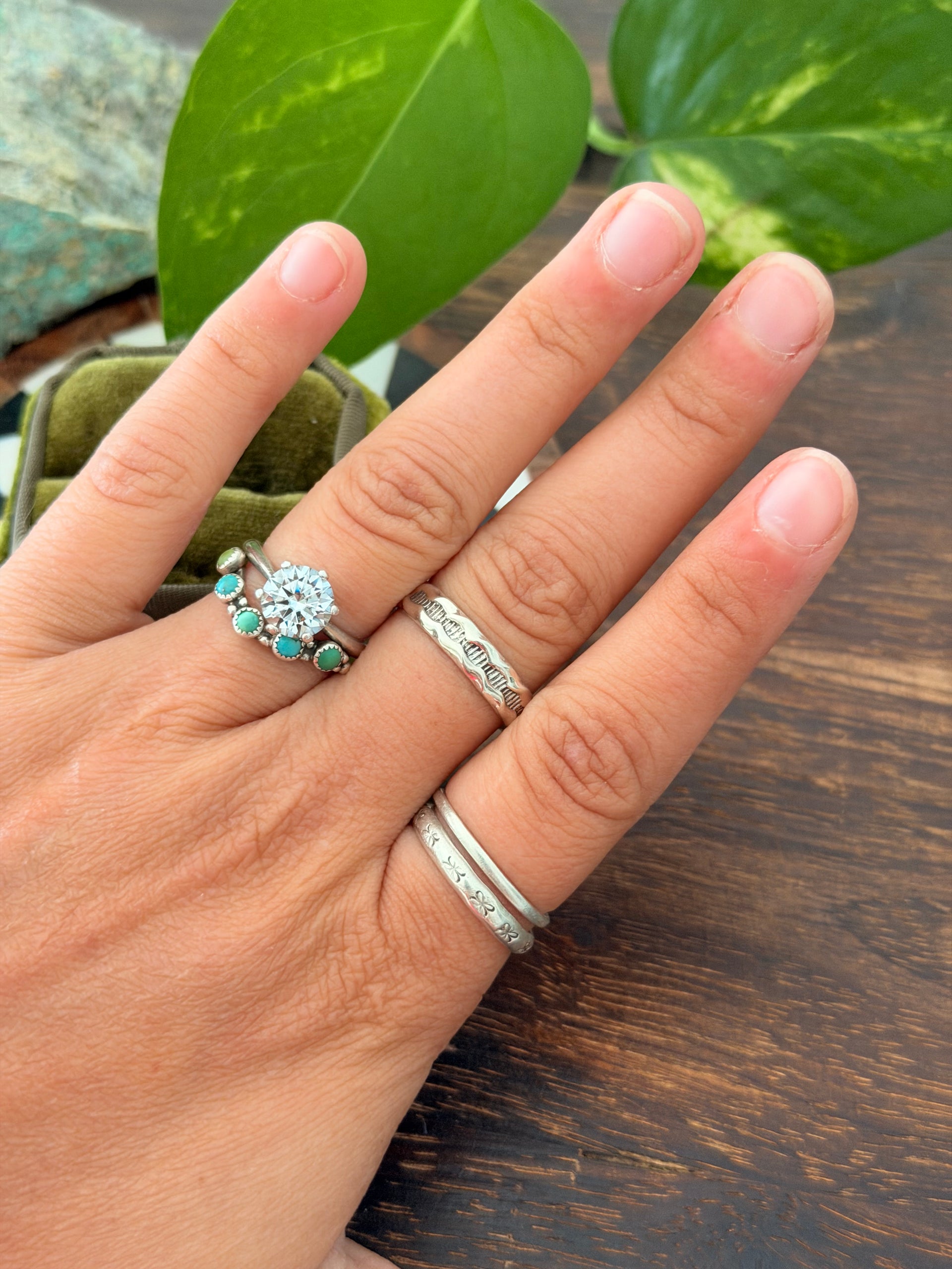 Navajo Made Sterling Silver Band Ring