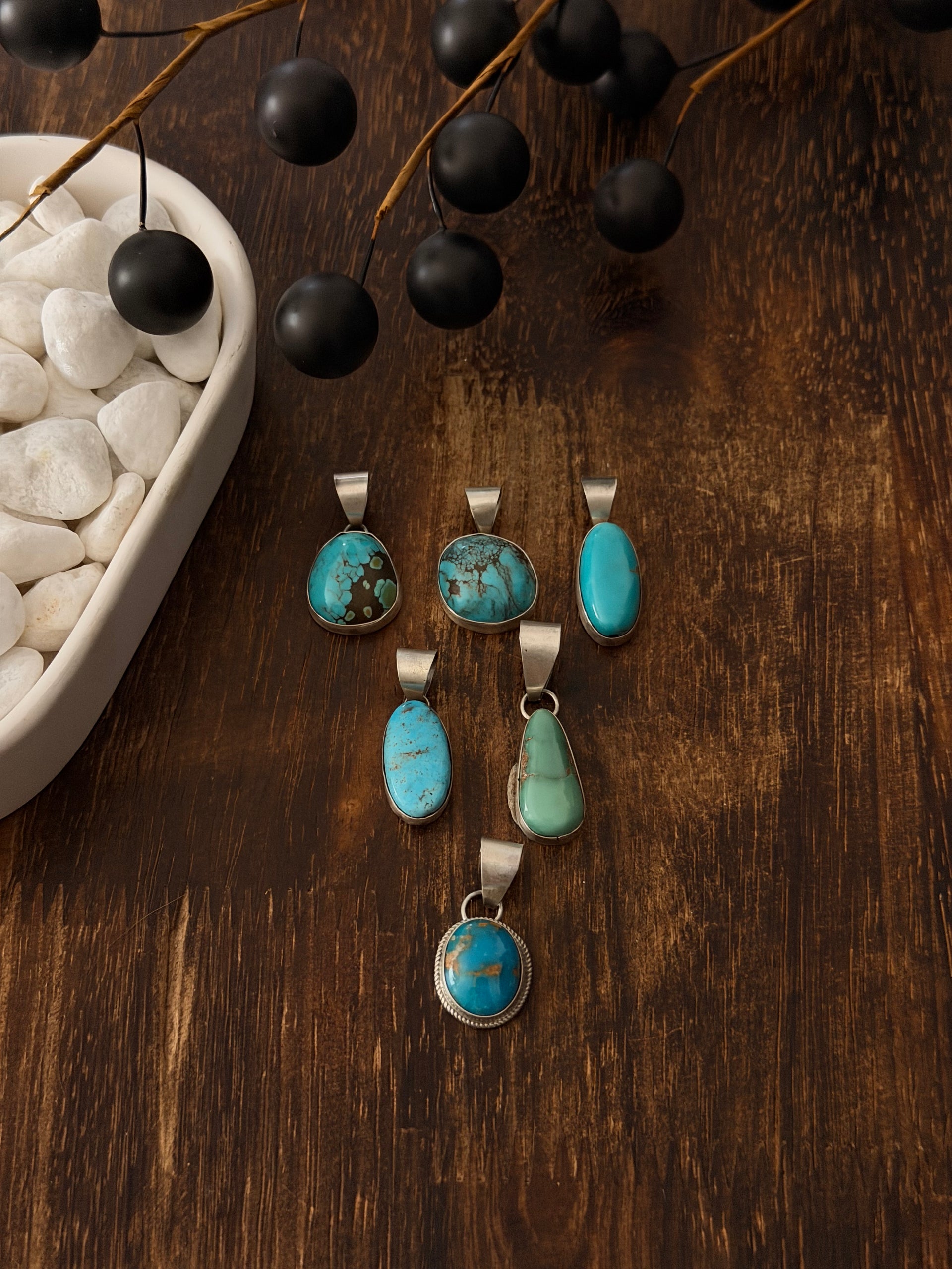 Navajo Made Turquoise & Sterling Silver Pendant