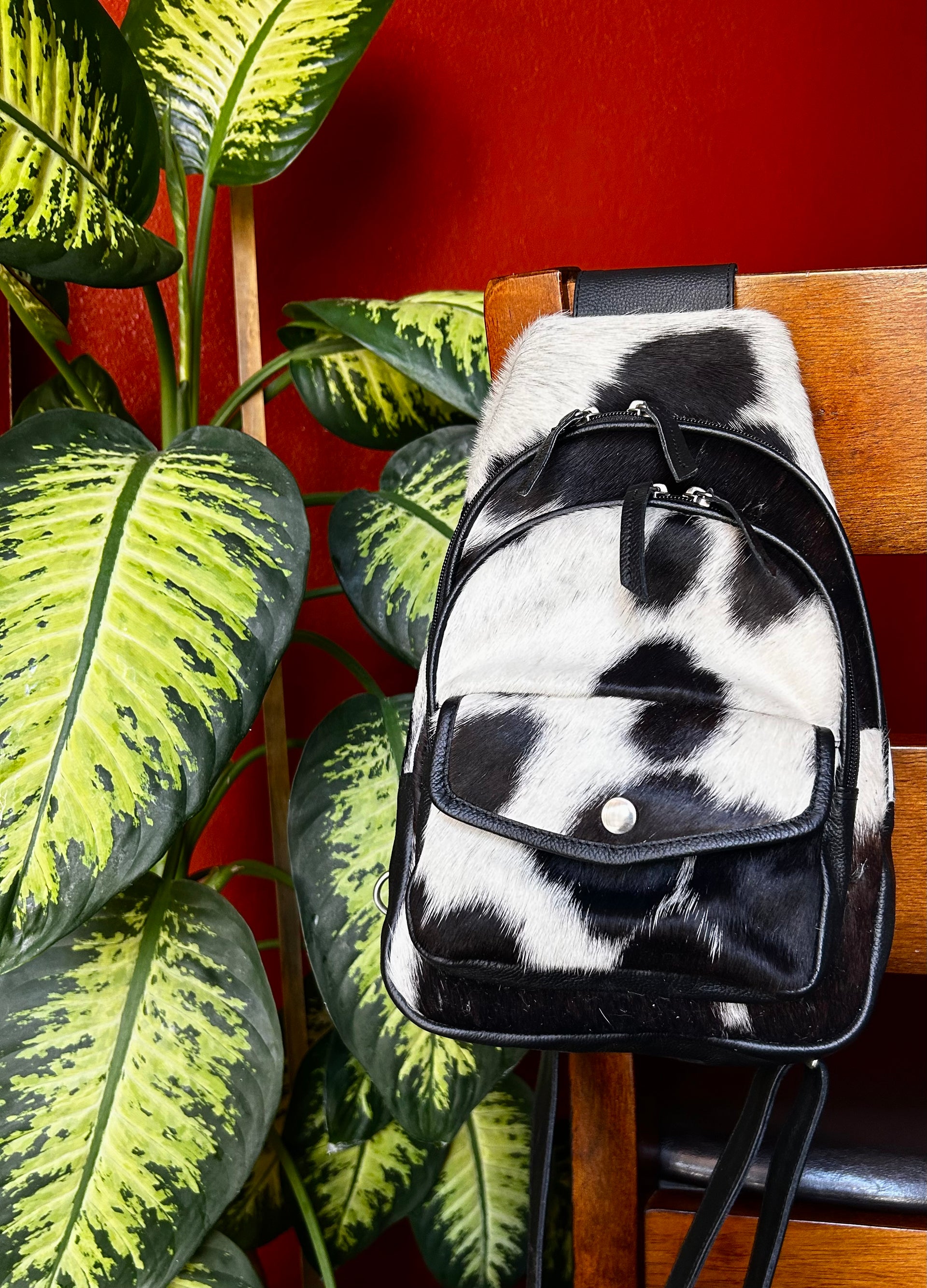 Genuine Cowhide Back Pack/Diaper Bag