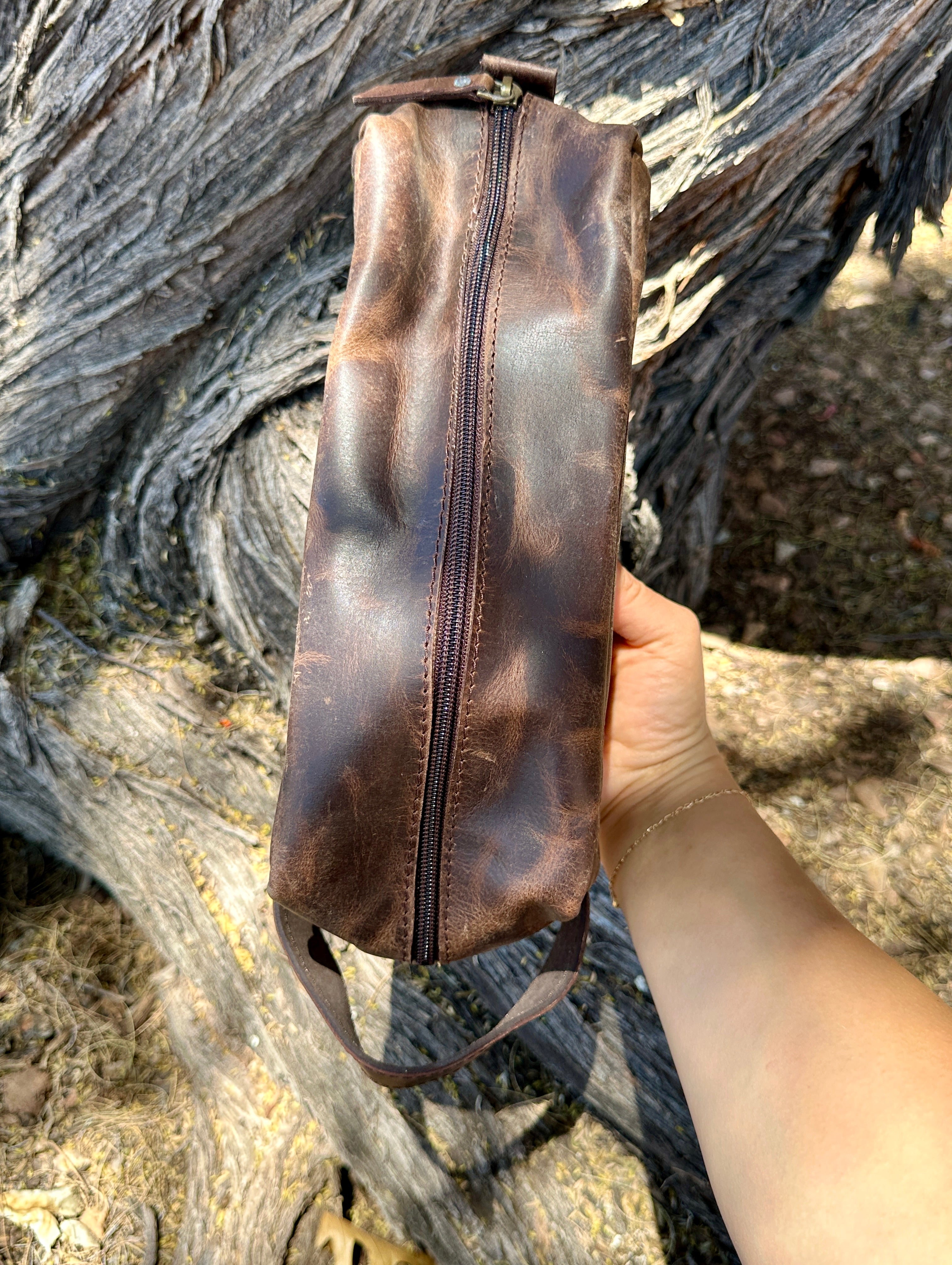 Genuine Leather Toiletry Bag