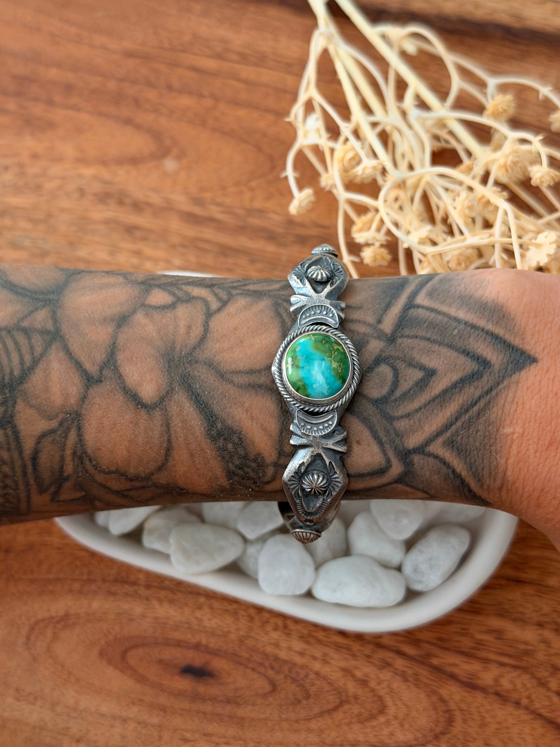 Kindale Billah Sonoran Mountain Turquoise & Sterling Silver Cuff Bracelet
