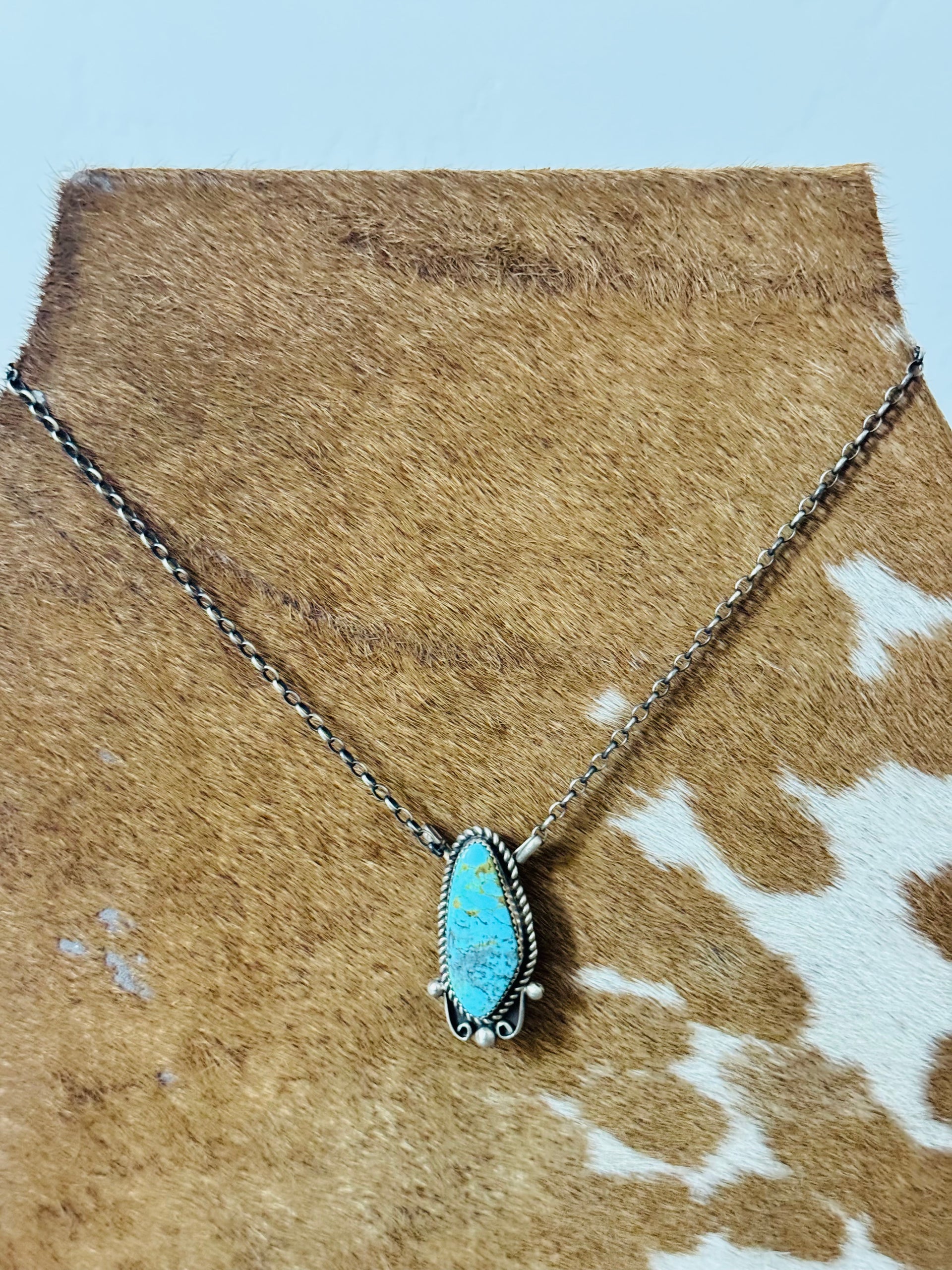 Juanita Mcdonal Kingman Turquoise & Sterling Silver Necklace