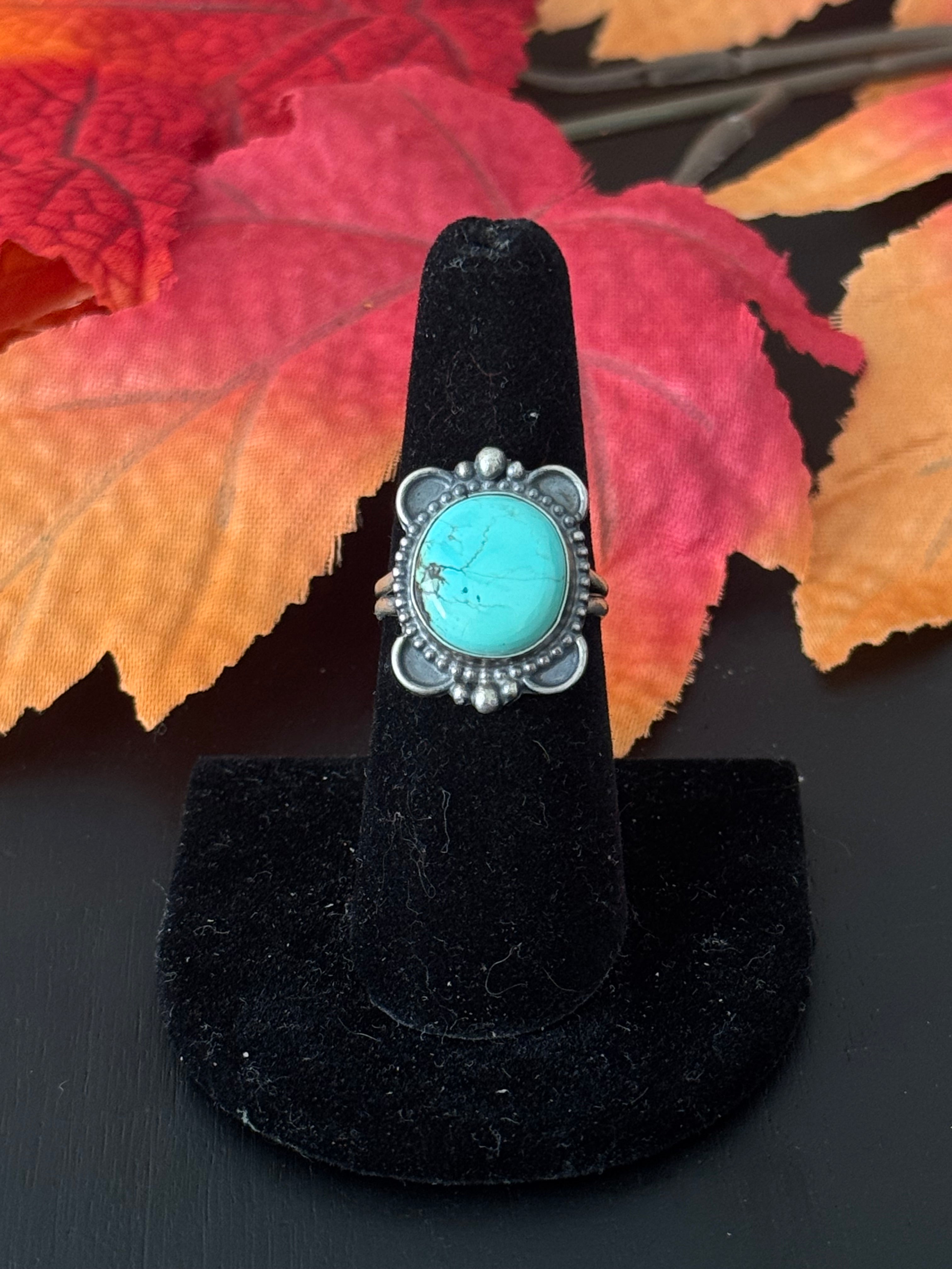 Navajo Made Turquoise & Sterling Silver Ring