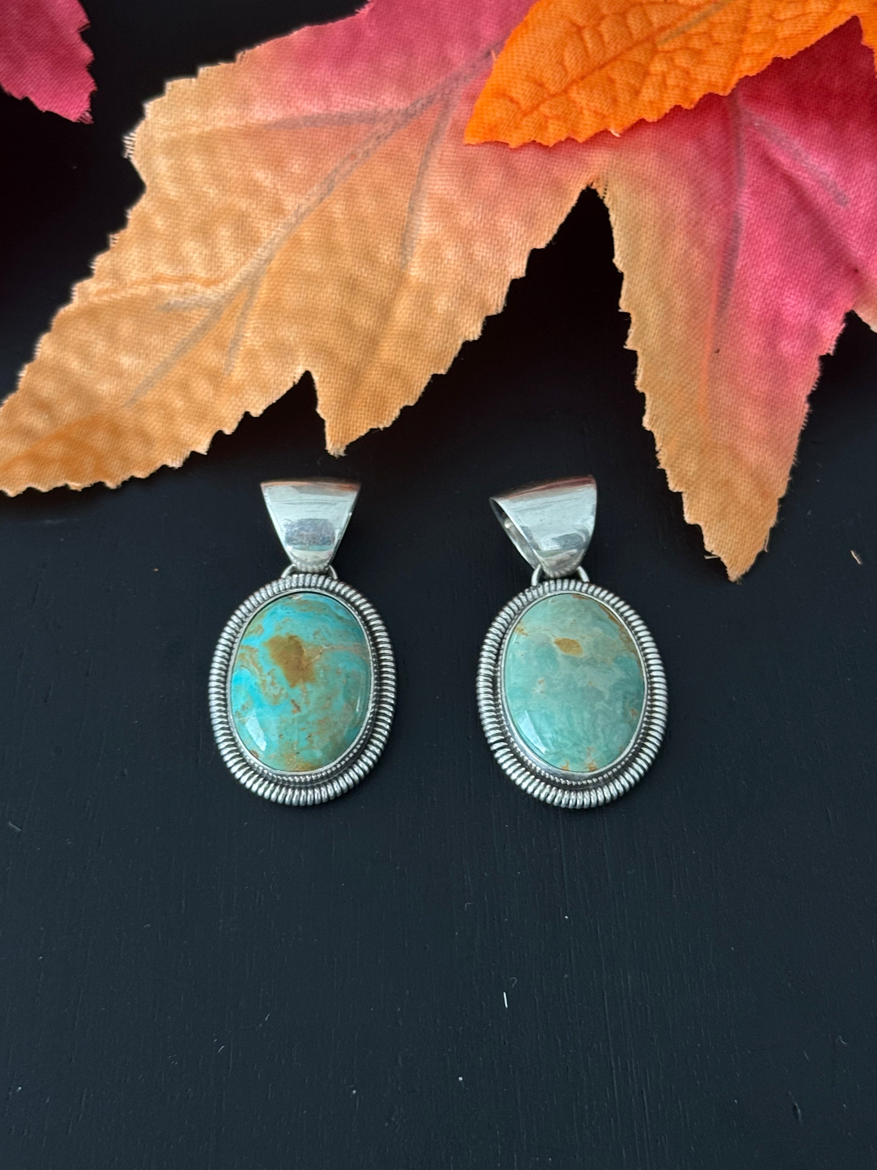 Wydell Billie Kingman Turquoise & Sterling Silver Pendant