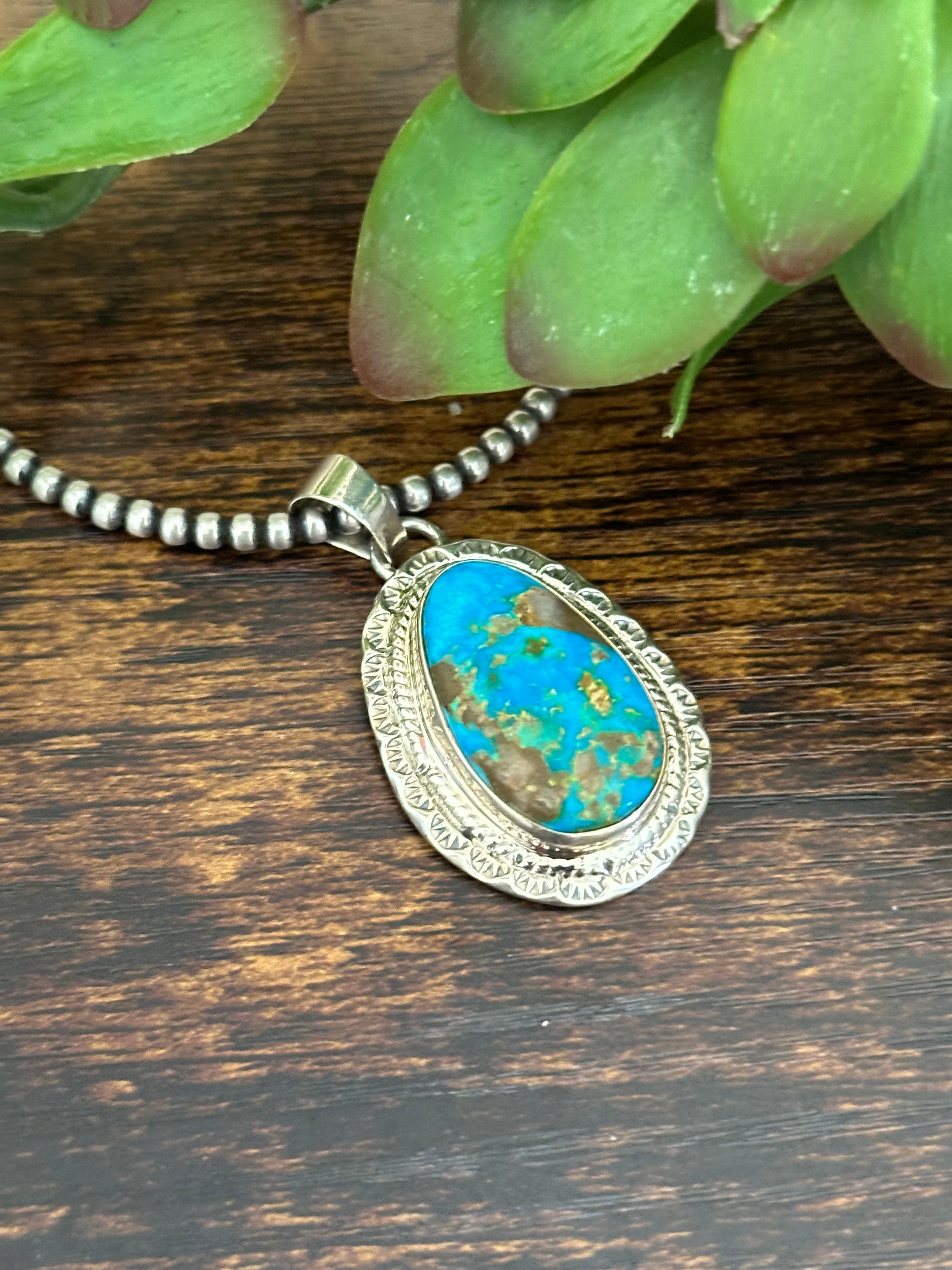 Thomas Francisco Sonoran Mountain Turquoise & Sterling Silver Pendant