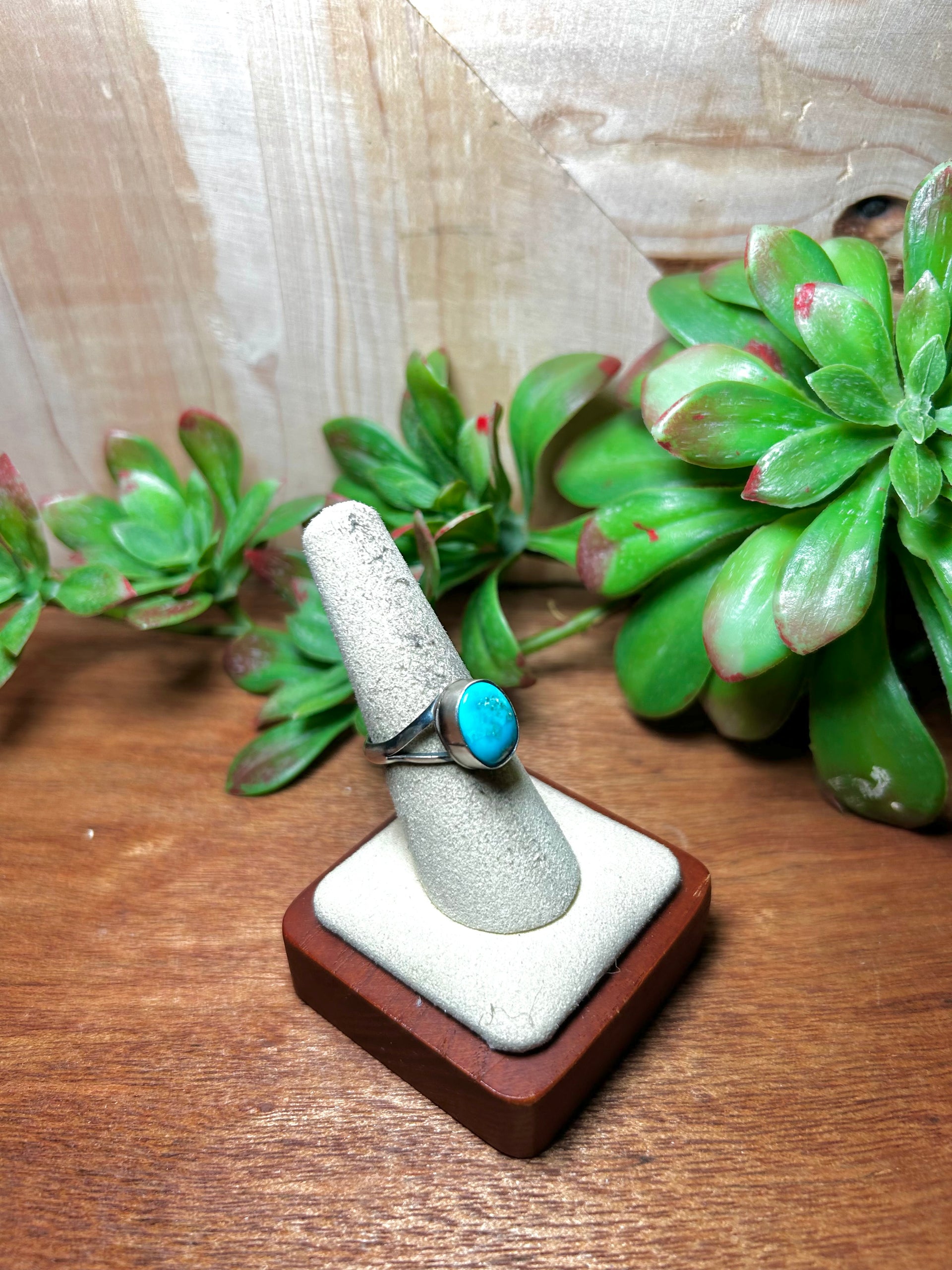 Scott Skeets Kingman Turquoise & Sterling Silver Adjustable Ring